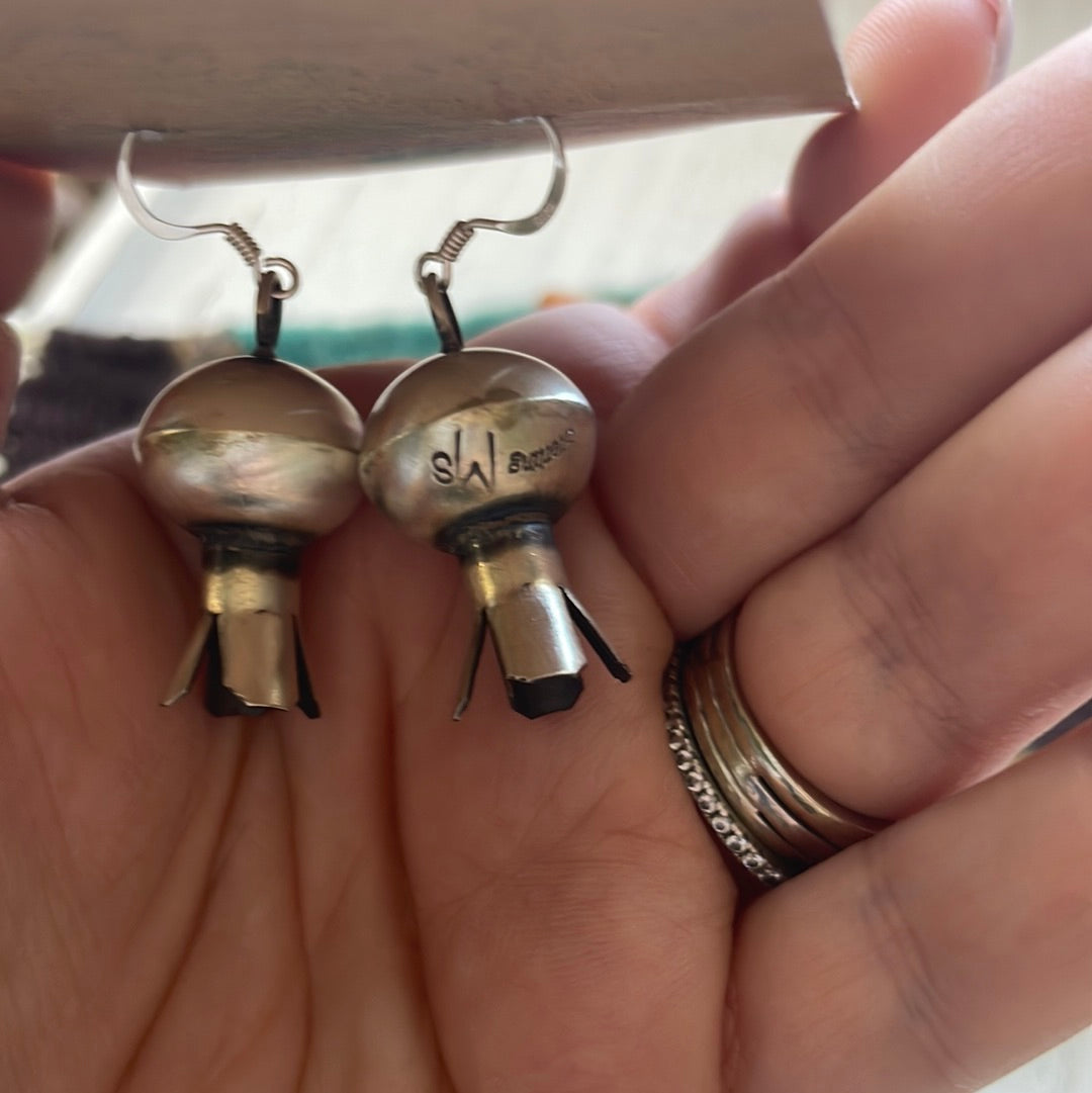 Handcrafted Sterling Silver Blossom Dangles