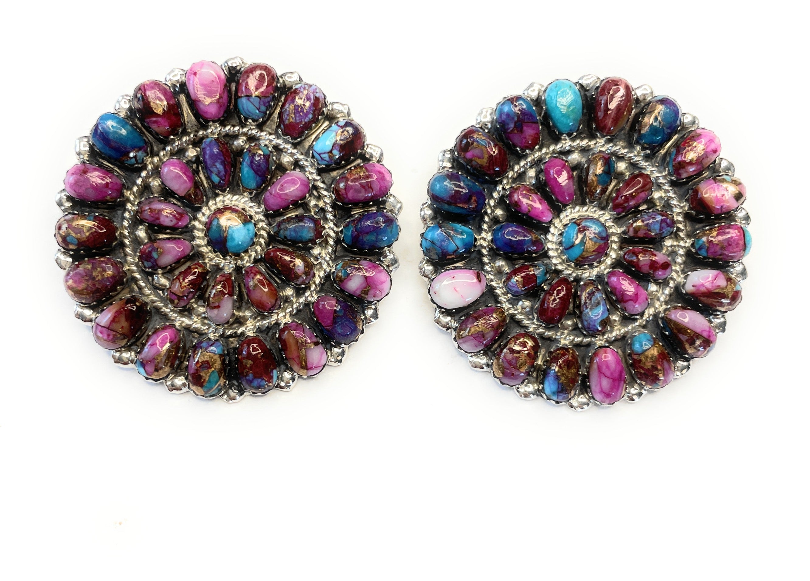 Handcrafted Sterling Silver Purple Dream Earrings Signed