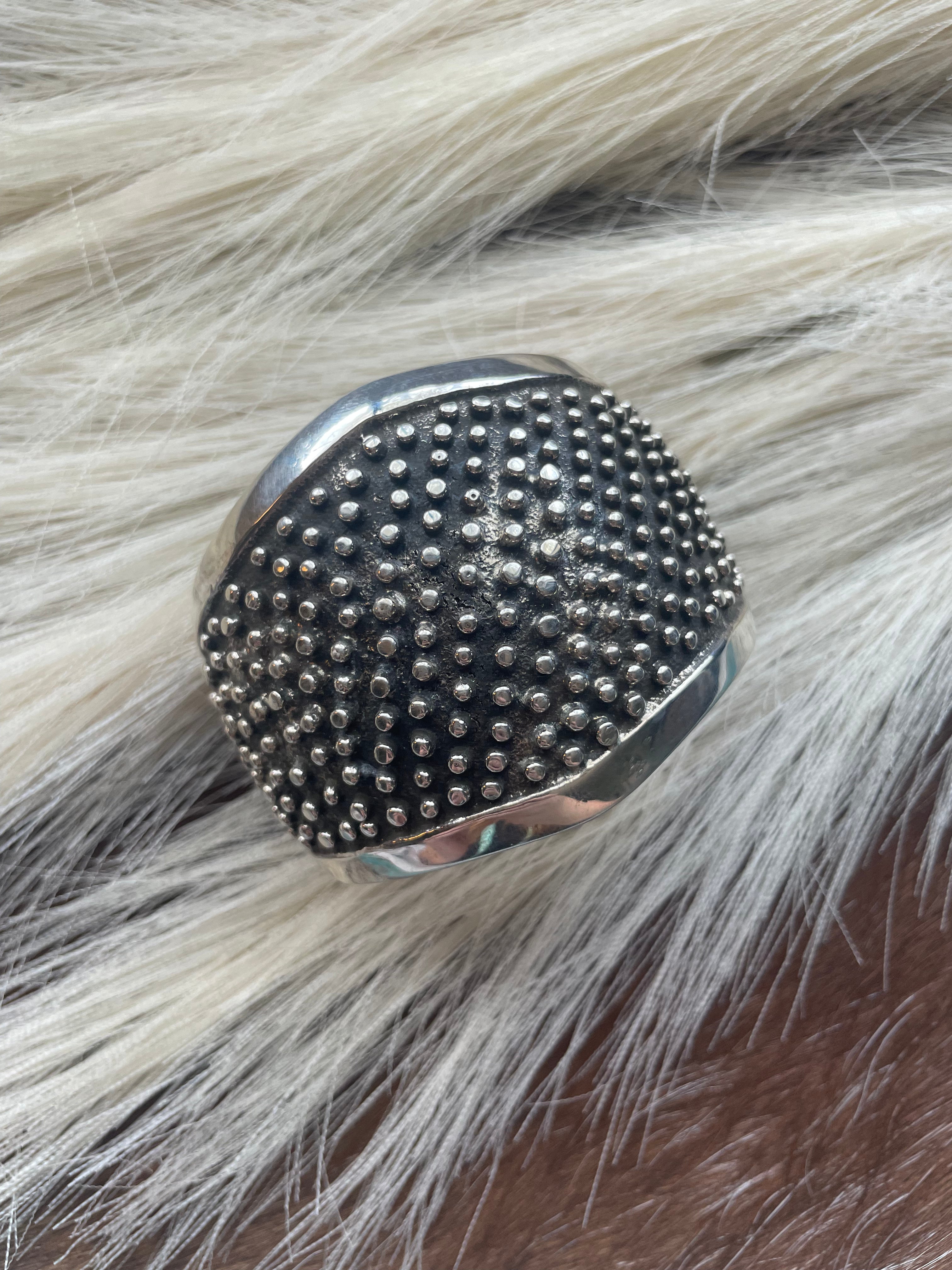 Handcrafted Sterling Silver Cuff Bracelet Signed