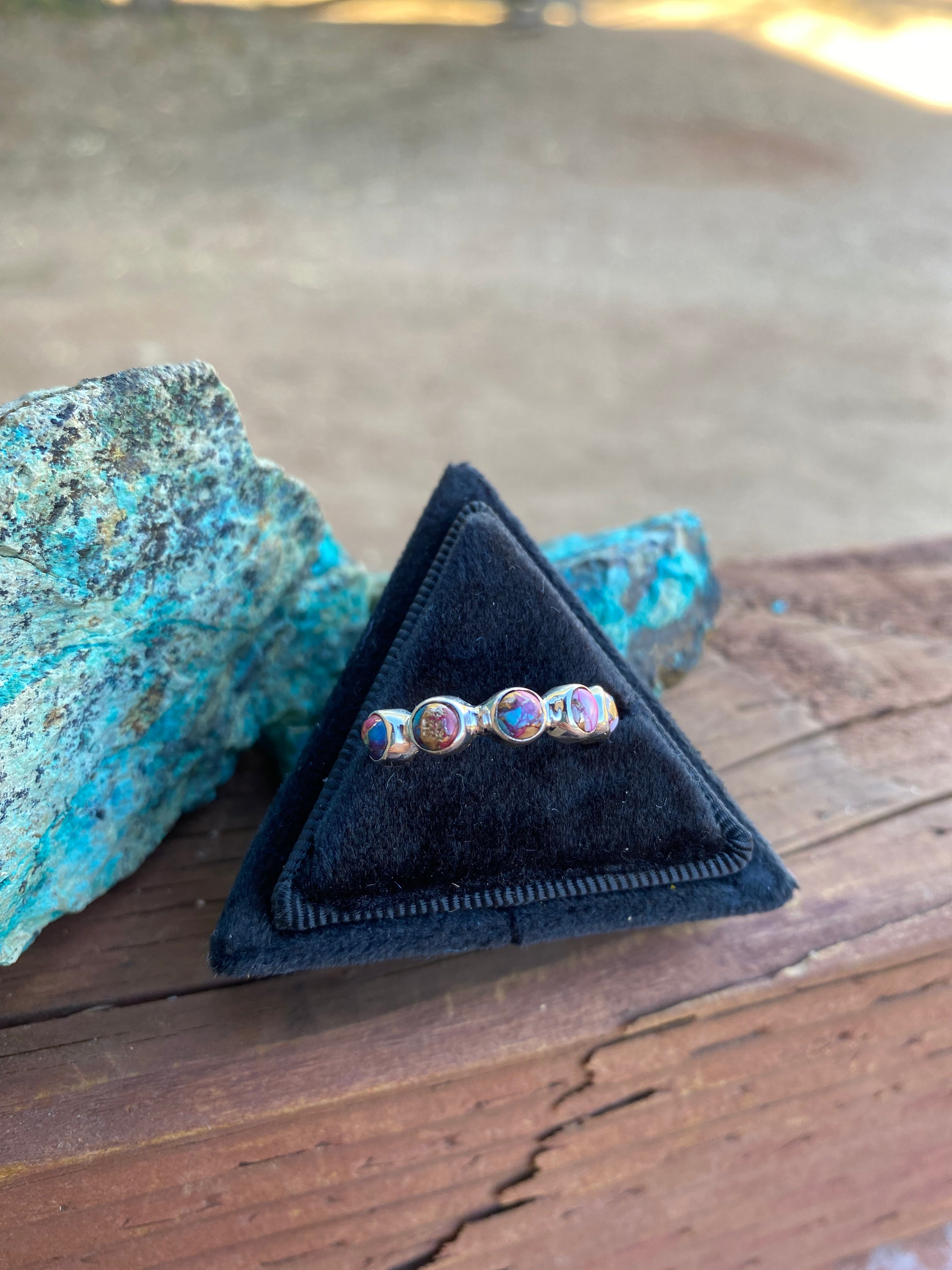 Pink Dream & Sterling Silver Stacker Band