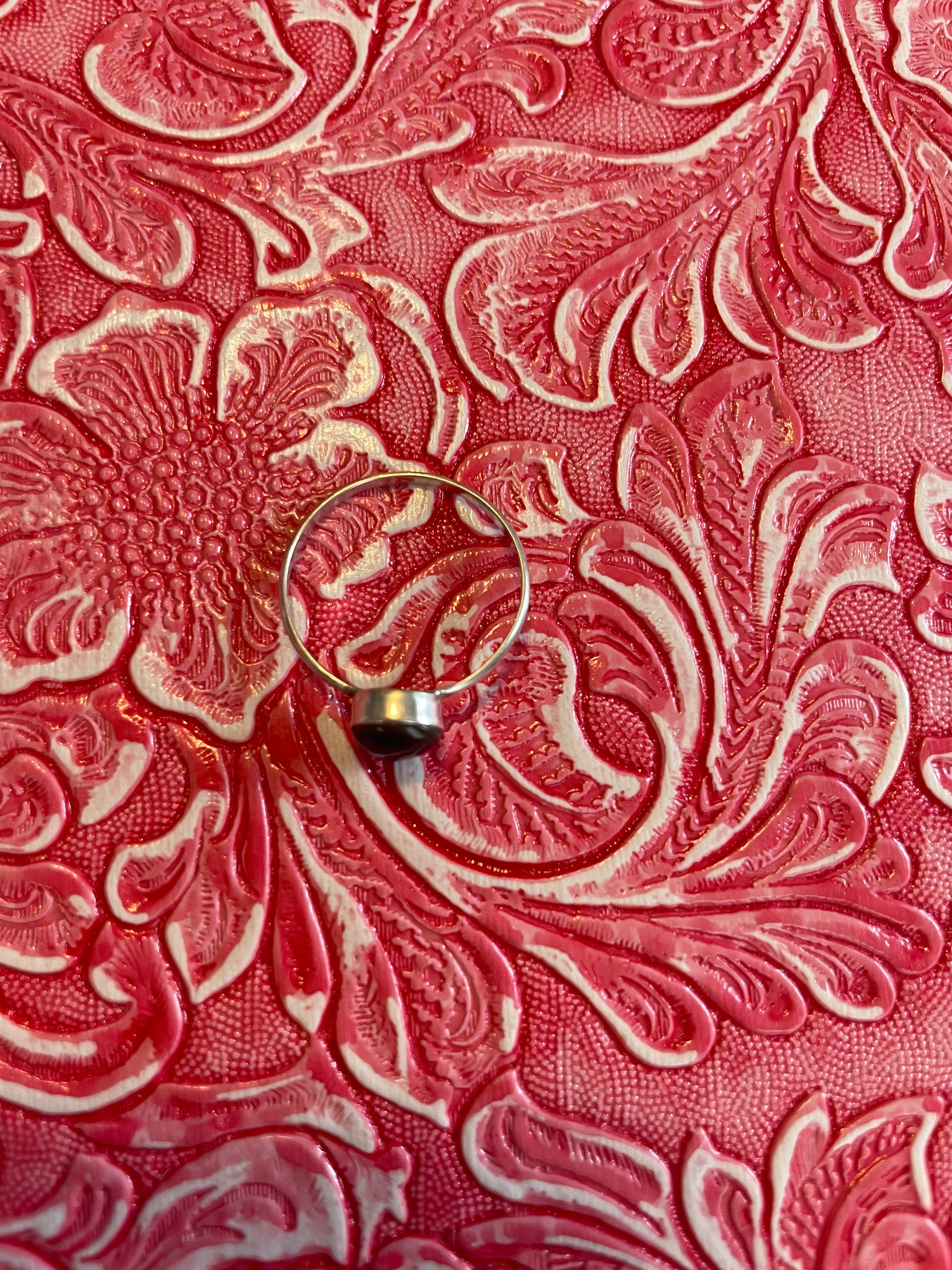 Handcrafted Dark Topaz Stone & Sterling Silver Ring