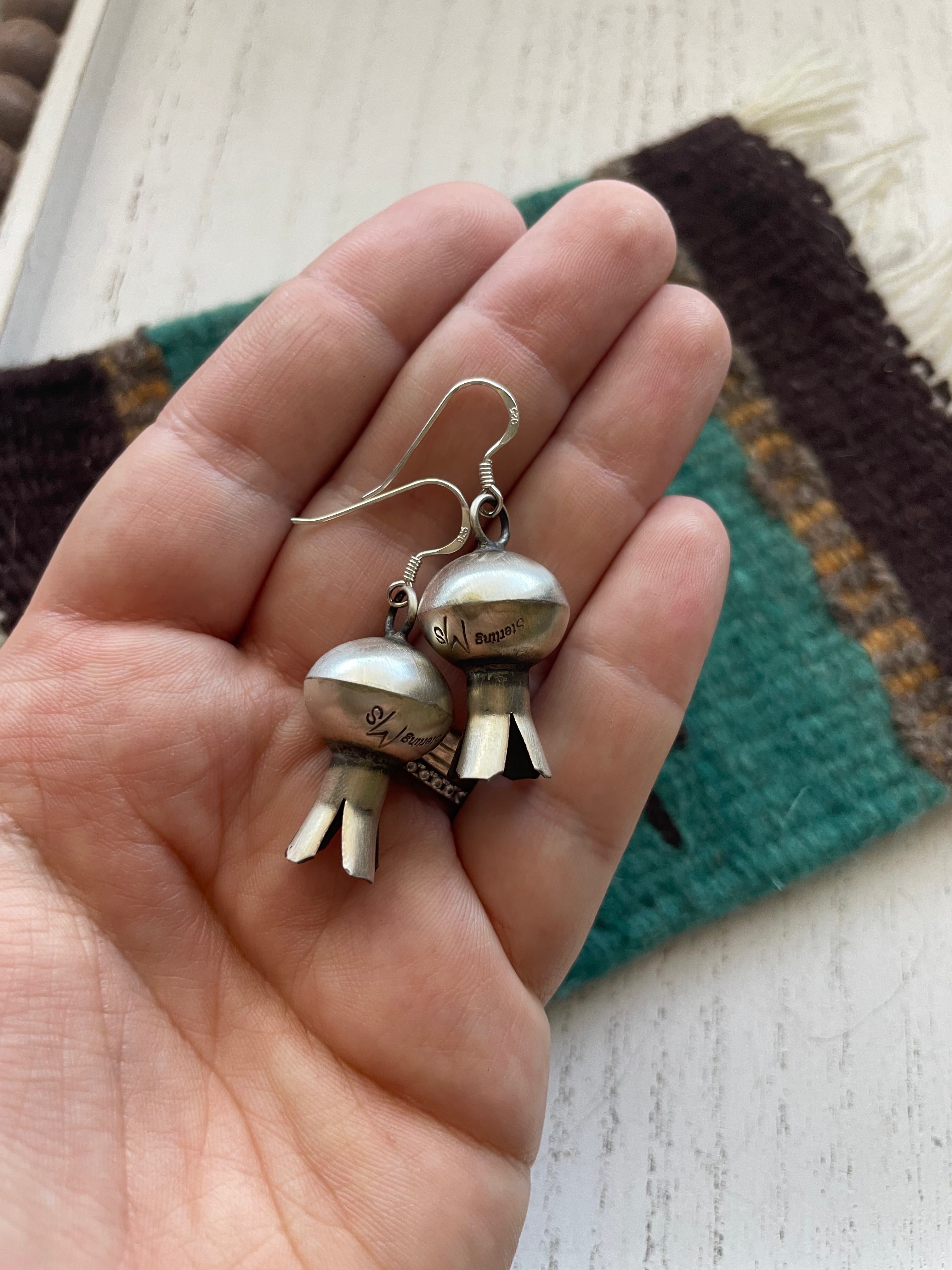 Handcrafted Sterling Silver Blossom Dangles