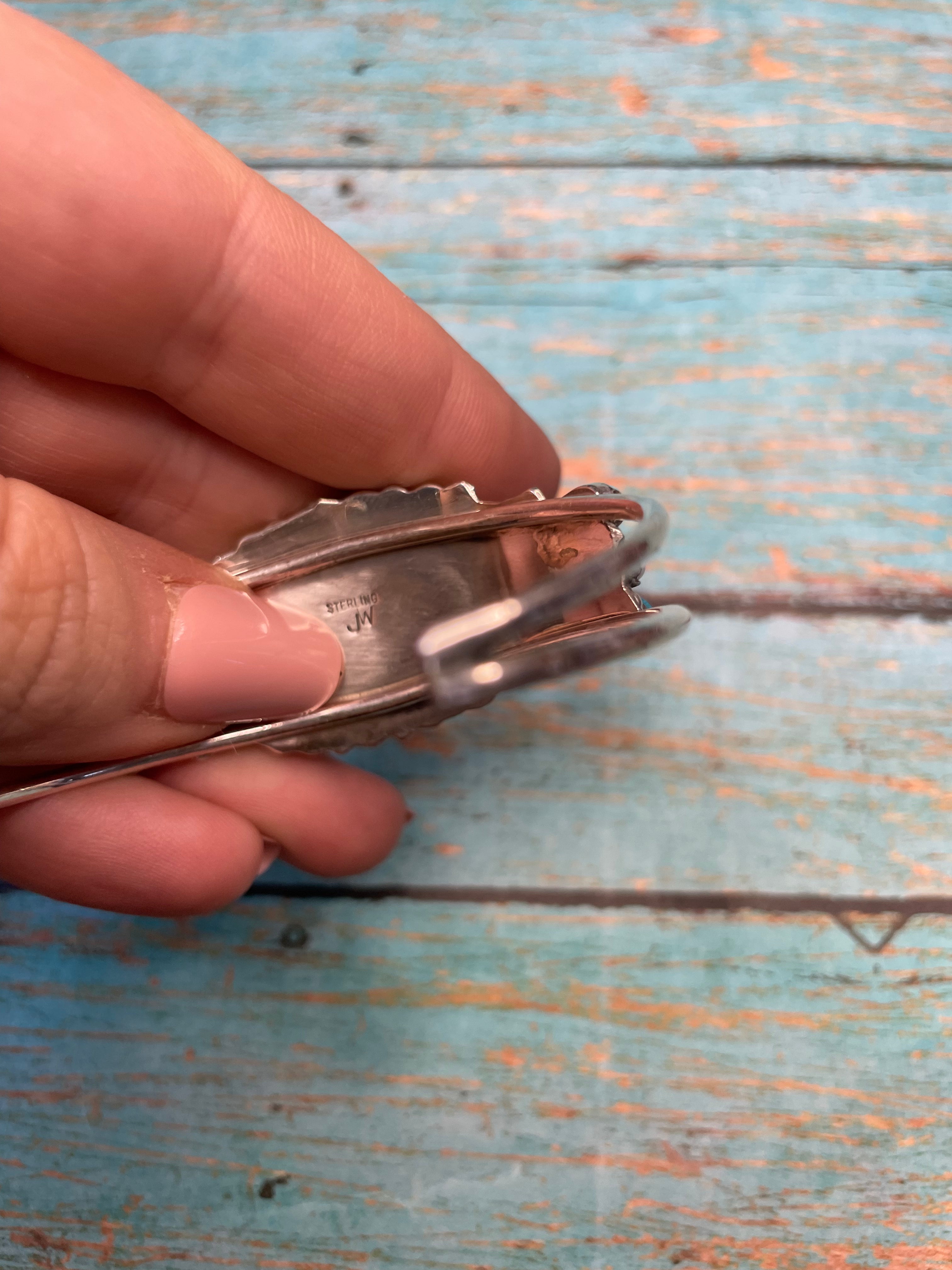 Handcrafted Multi Stone Spice And Sterling Silver Cluster Bracelet Cuff by Juliana Williams