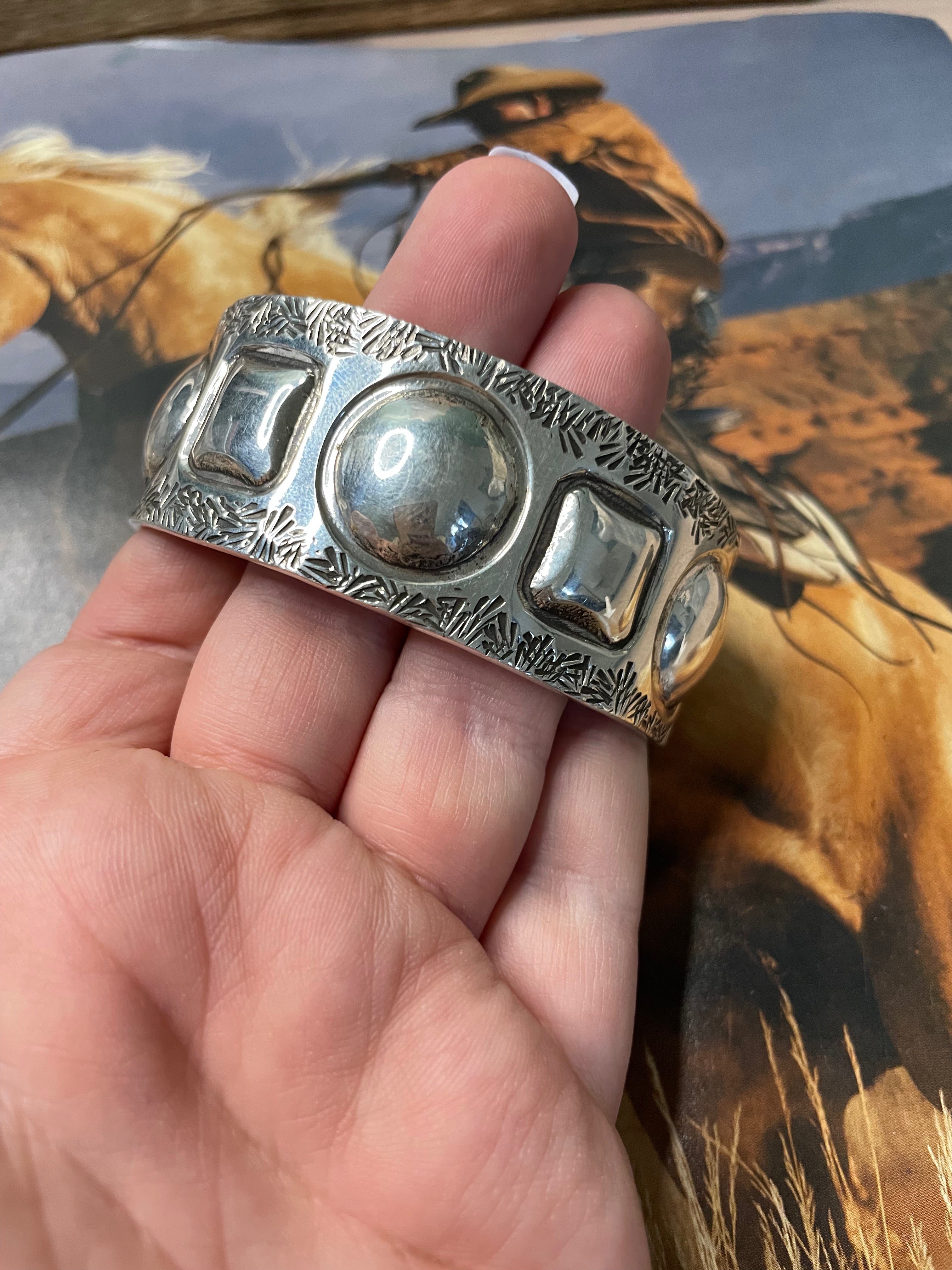 Sterling Silver Cuff Bracelet By Cody Willie Signed & Stamped /