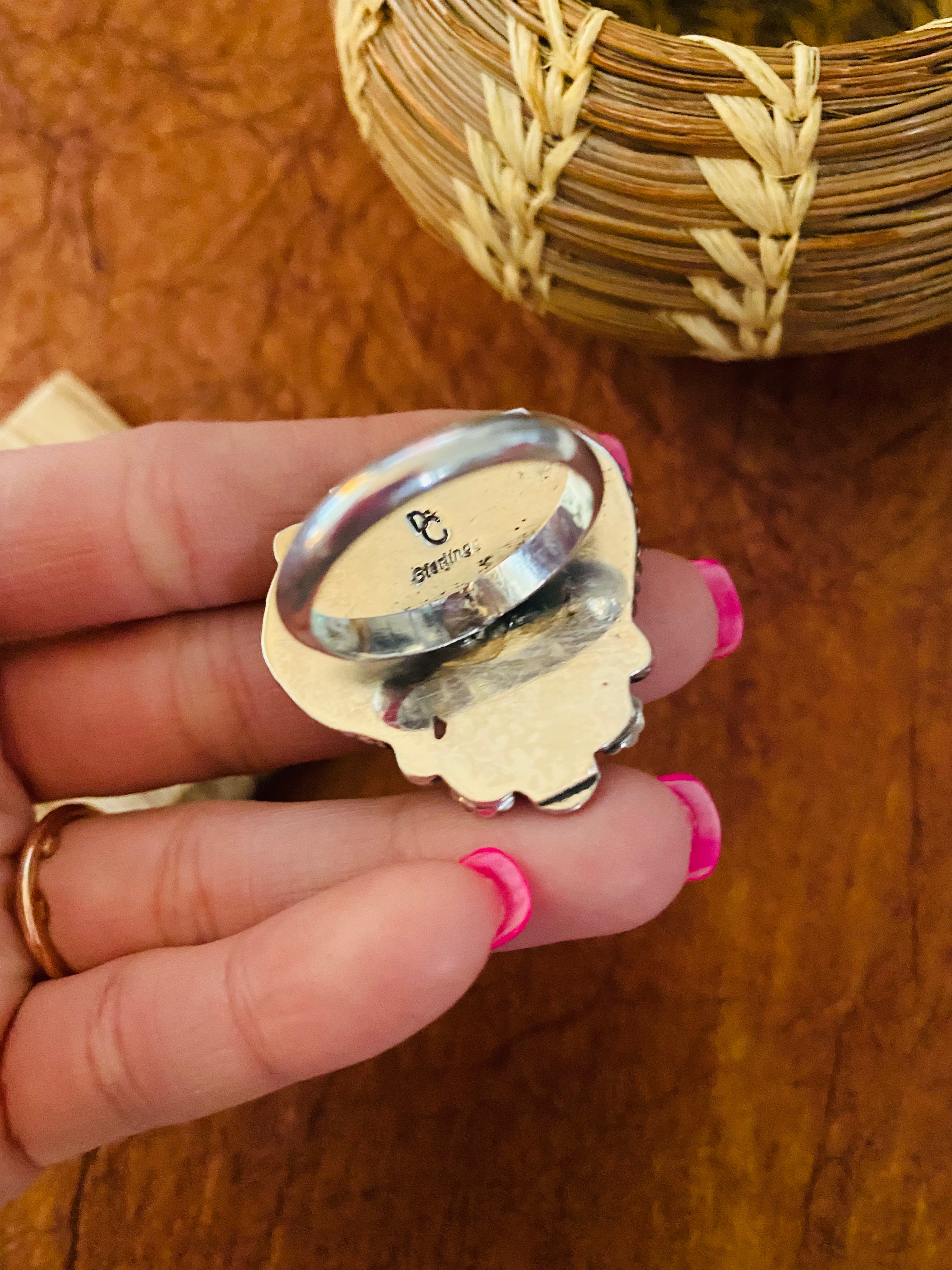 Handcrafted Wild Horse And Sterling Silver Heart Ring