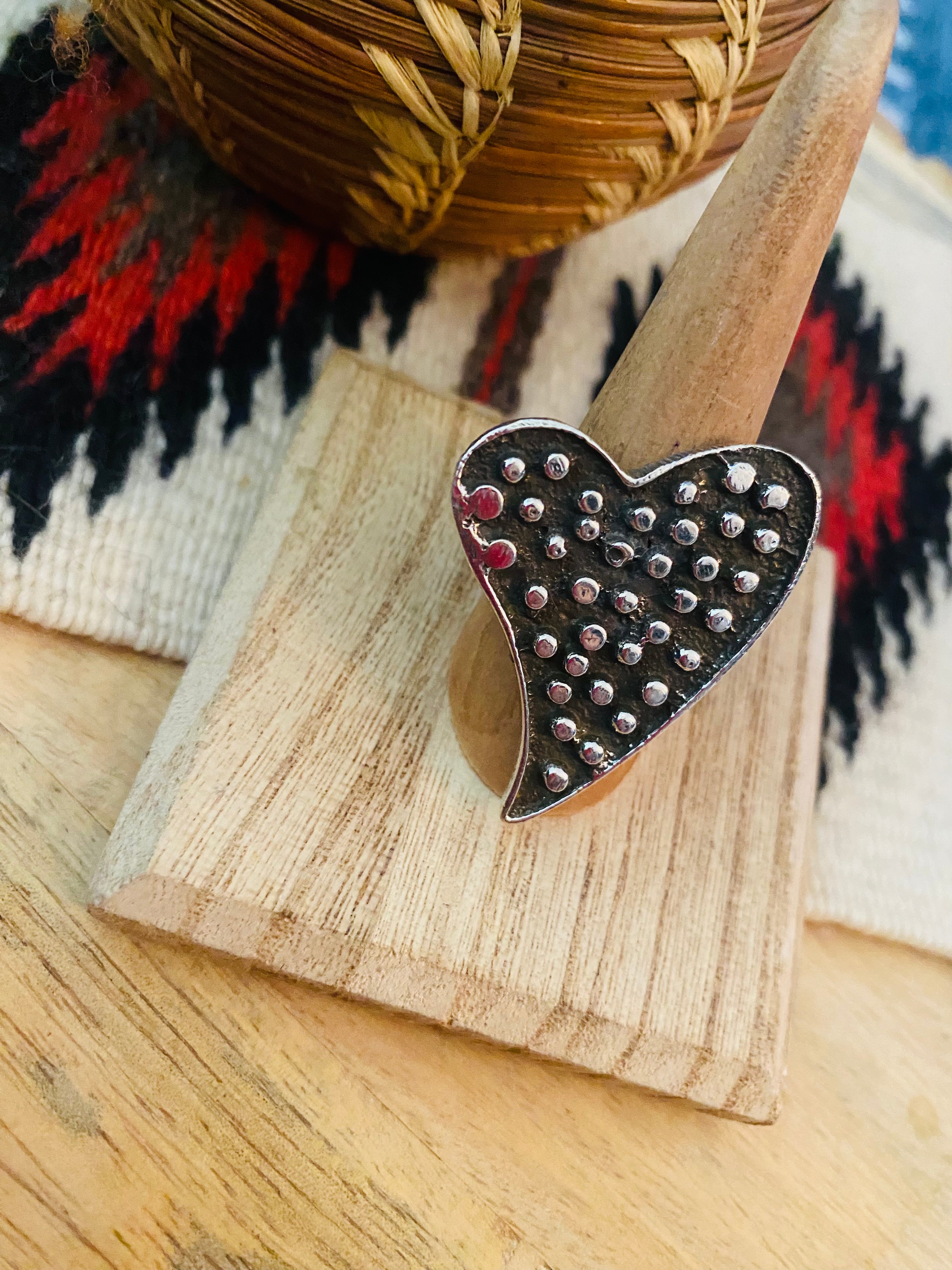 Handcrafted Sterling Silver Heart Ring