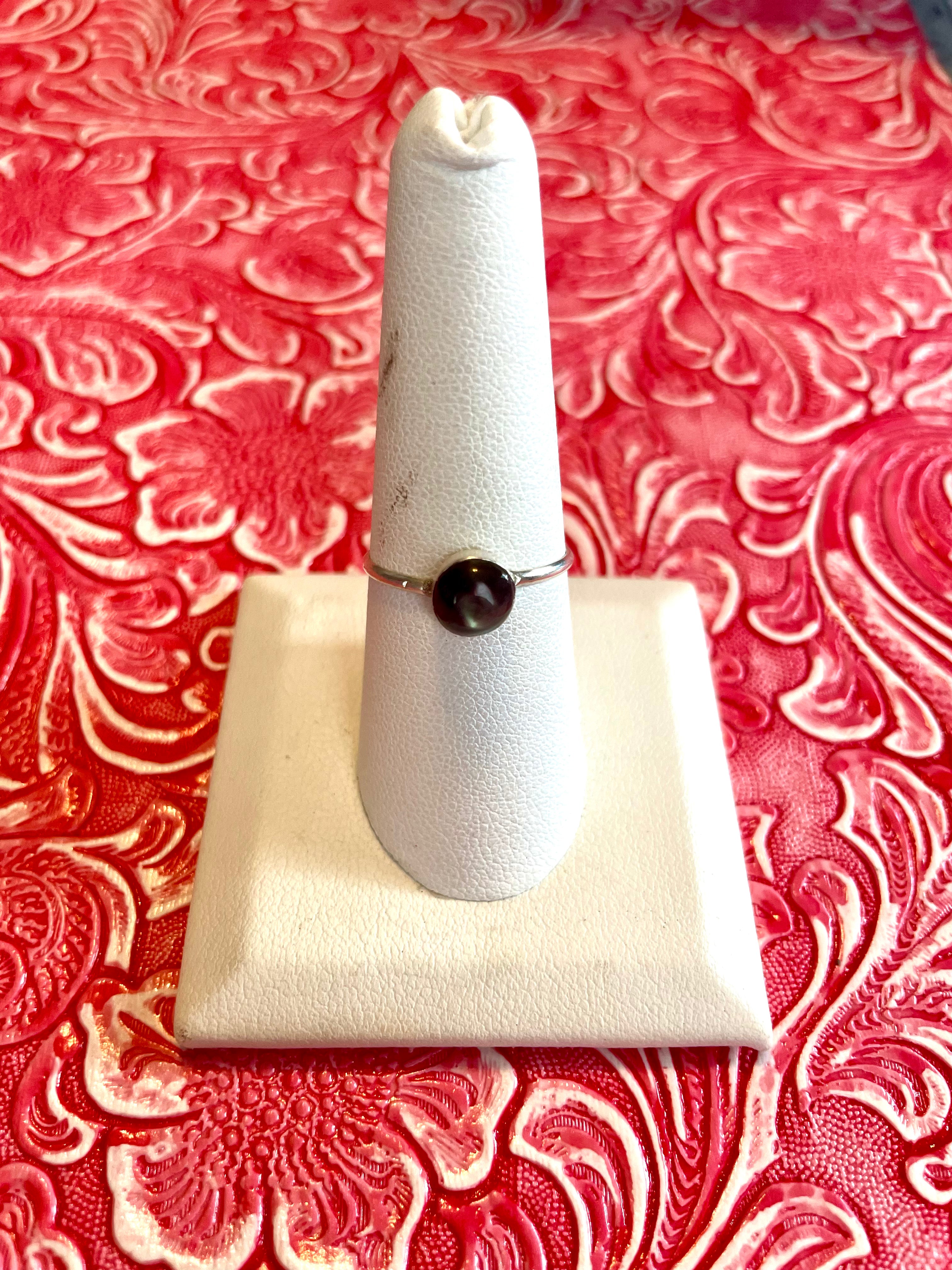 Handcrafted Dark Topaz Stone & Sterling Silver Ring