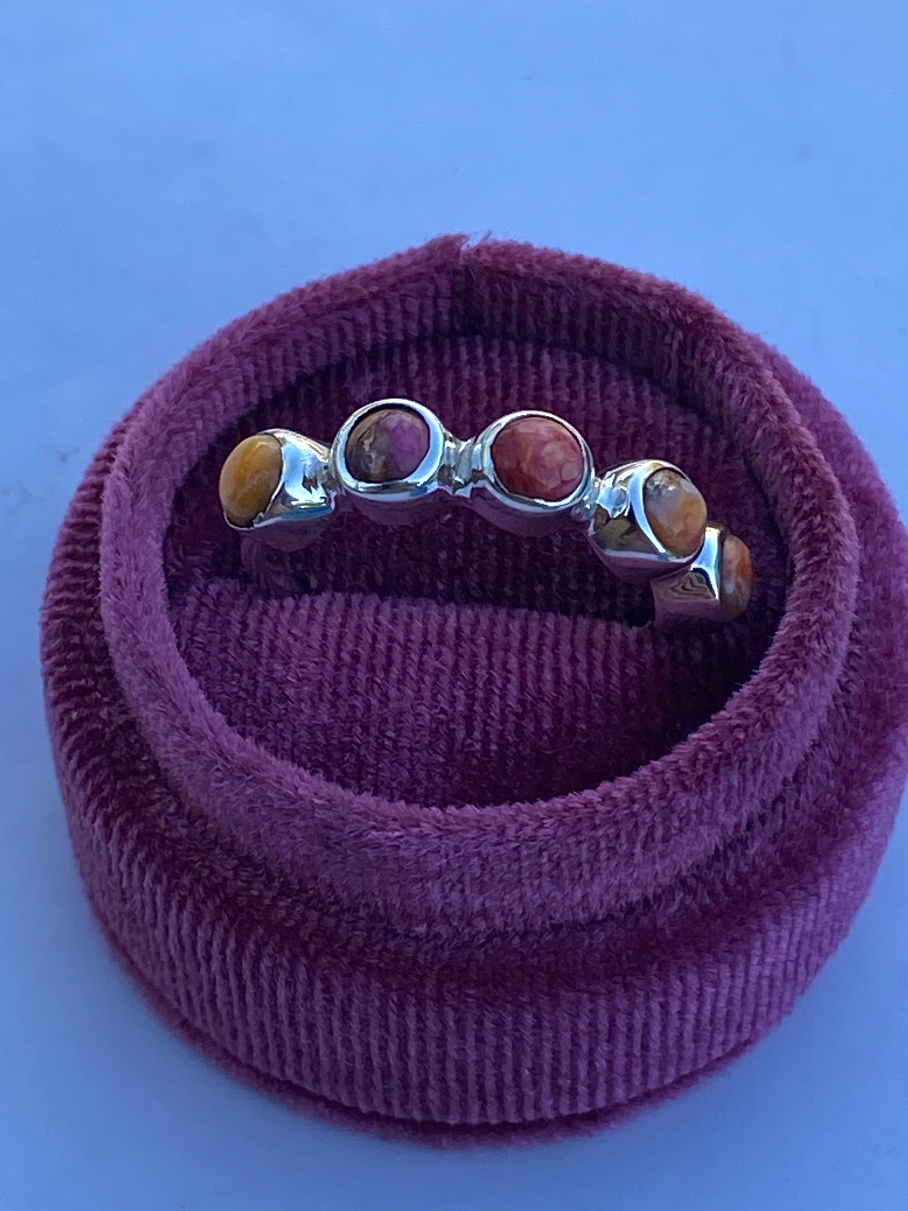 Pink Dream & Sterling Silver Stacker Band