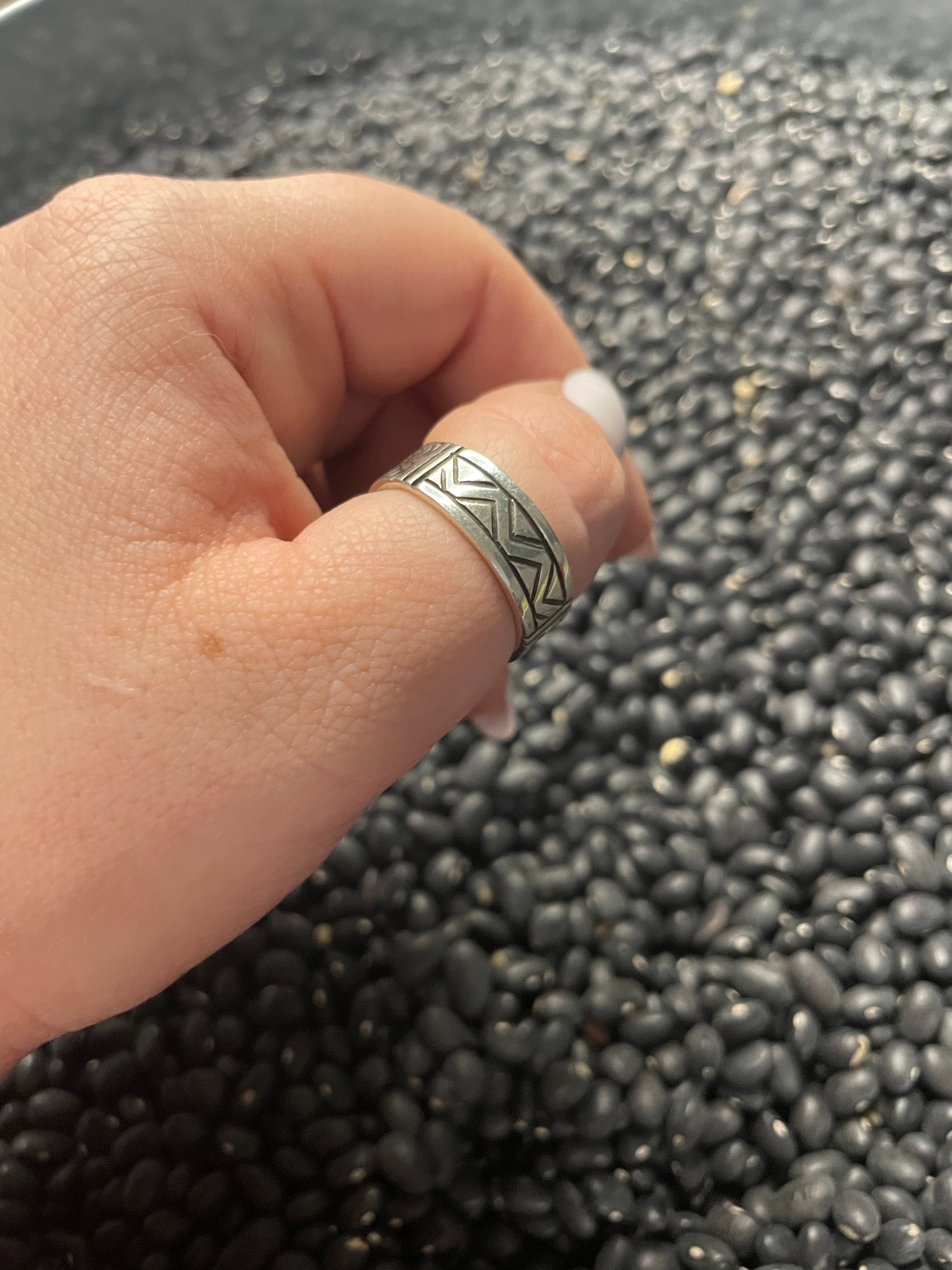 Handcrafted Sterling Silver Mixed Designs Bands Signed