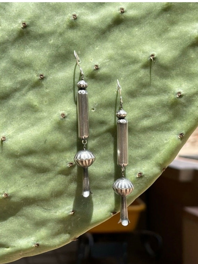 Handmade Sterling Silver Blossom Dangles