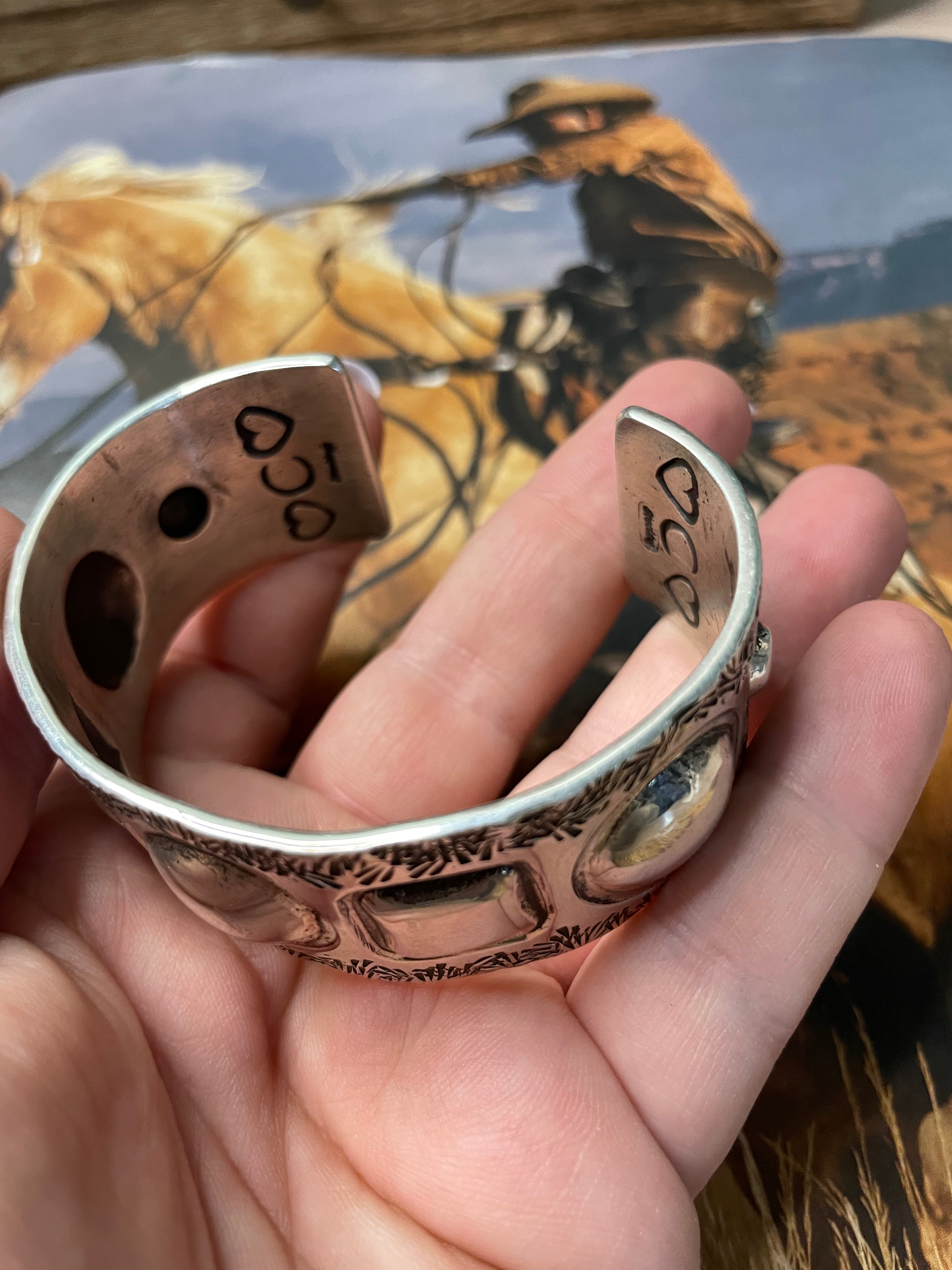 Sterling Silver Cuff Bracelet By Cody Willie Signed & Stamped /