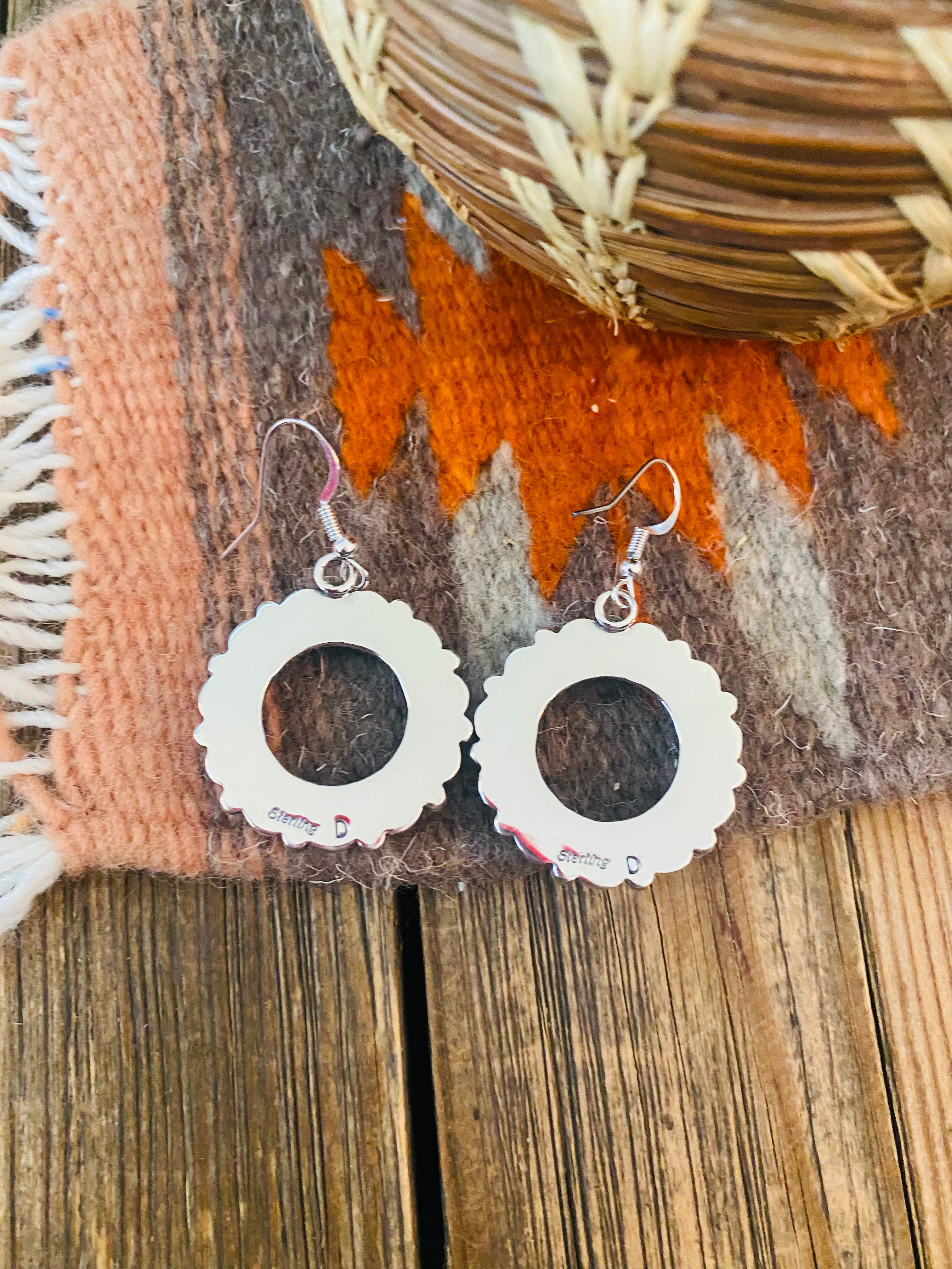 Handcrafted Sleeping Beauty Turquoise & Sterling Silver Dangle Earrings