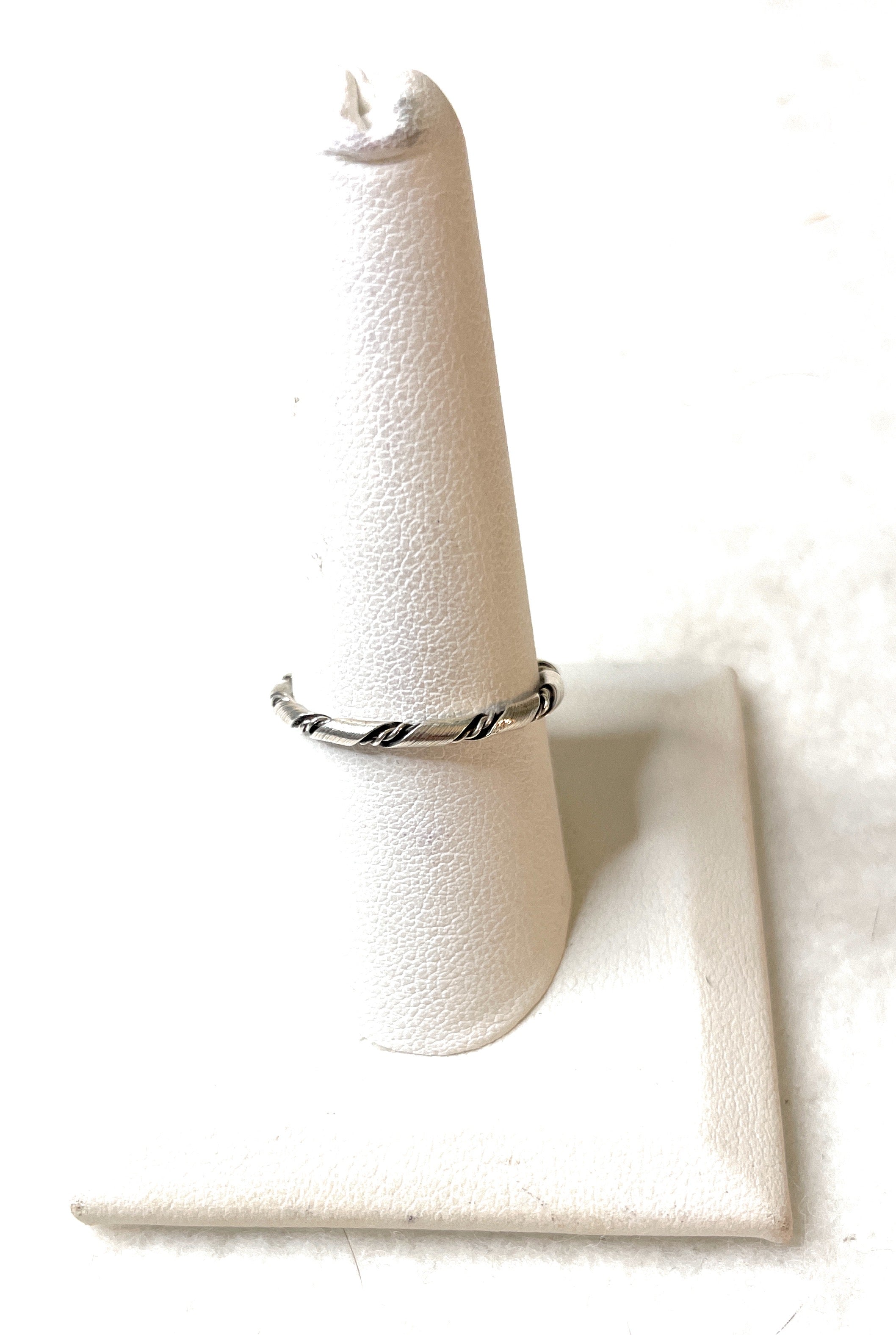 Handcrafted Sterling Silver Thin Twisted Bands SK8