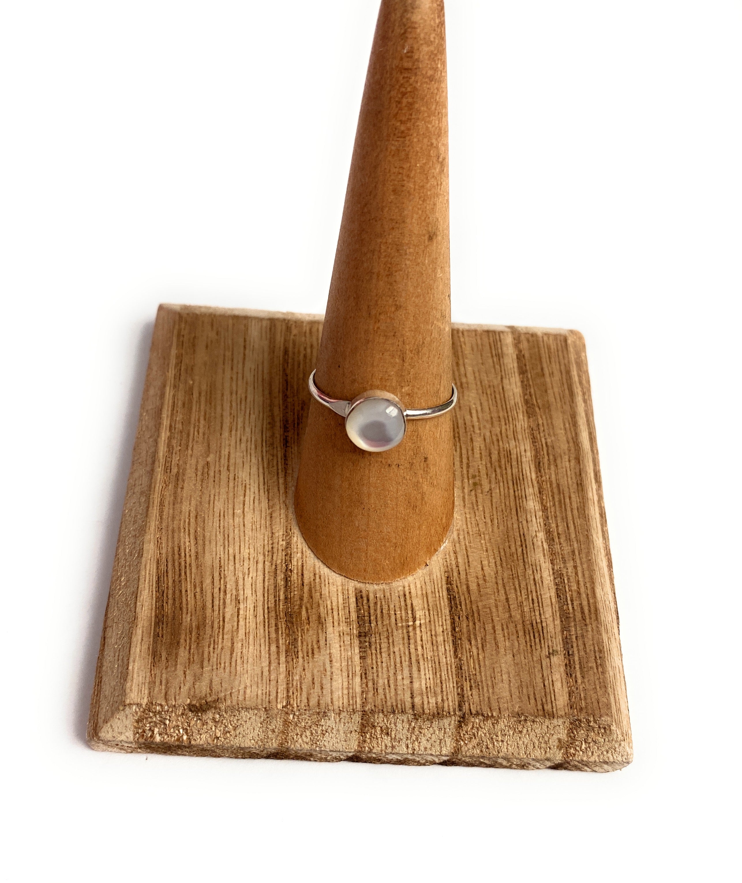 Handcrafted Mother of Pearl & Sterling Silver Ring