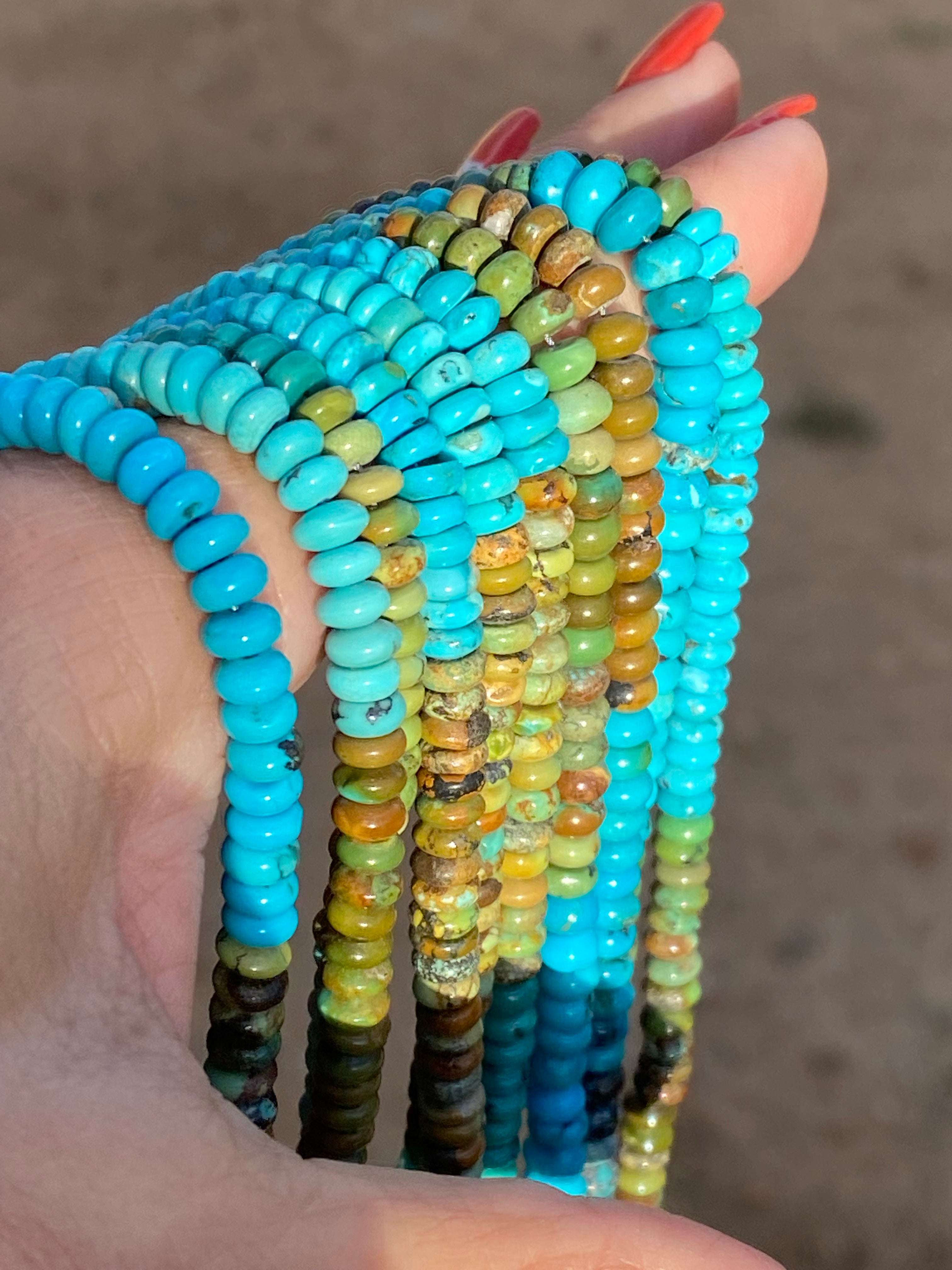 Handcrafted Natural Royston & Kingman Turquoise beaded Necklace