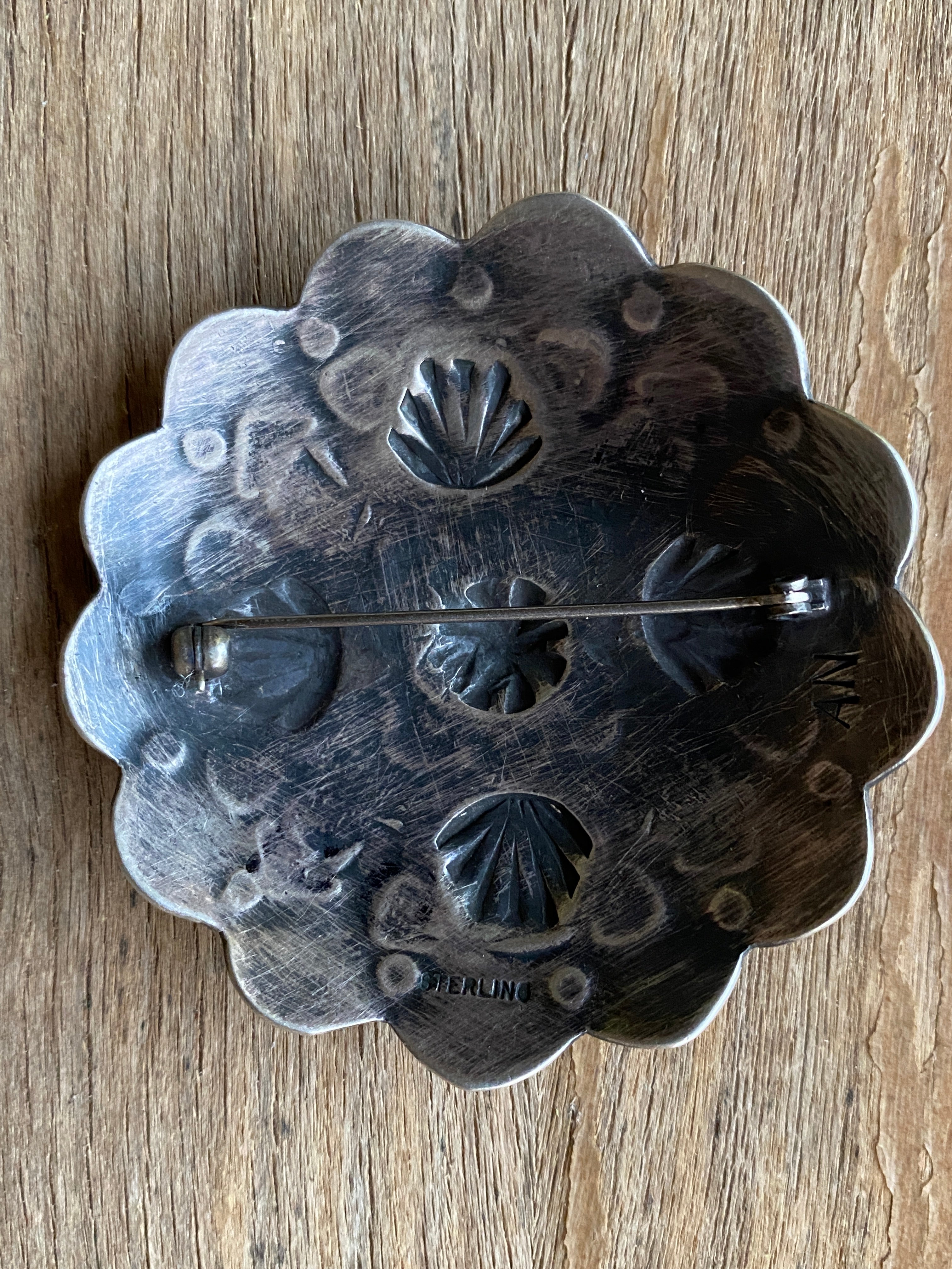 Handcrafted Sterling Silver Concho Pin