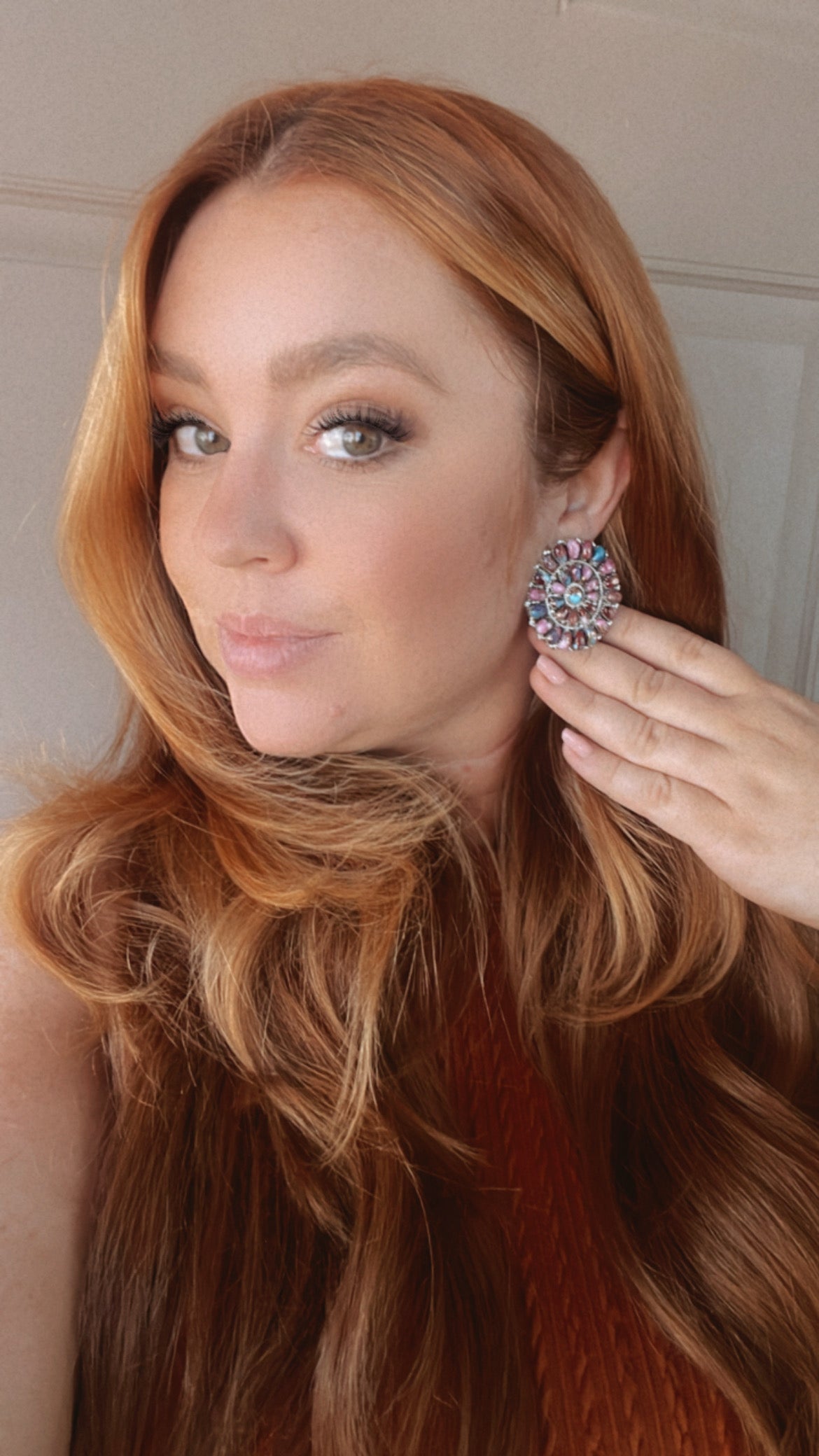 Handcrafted Sterling Silver Purple Dream Earrings Signed