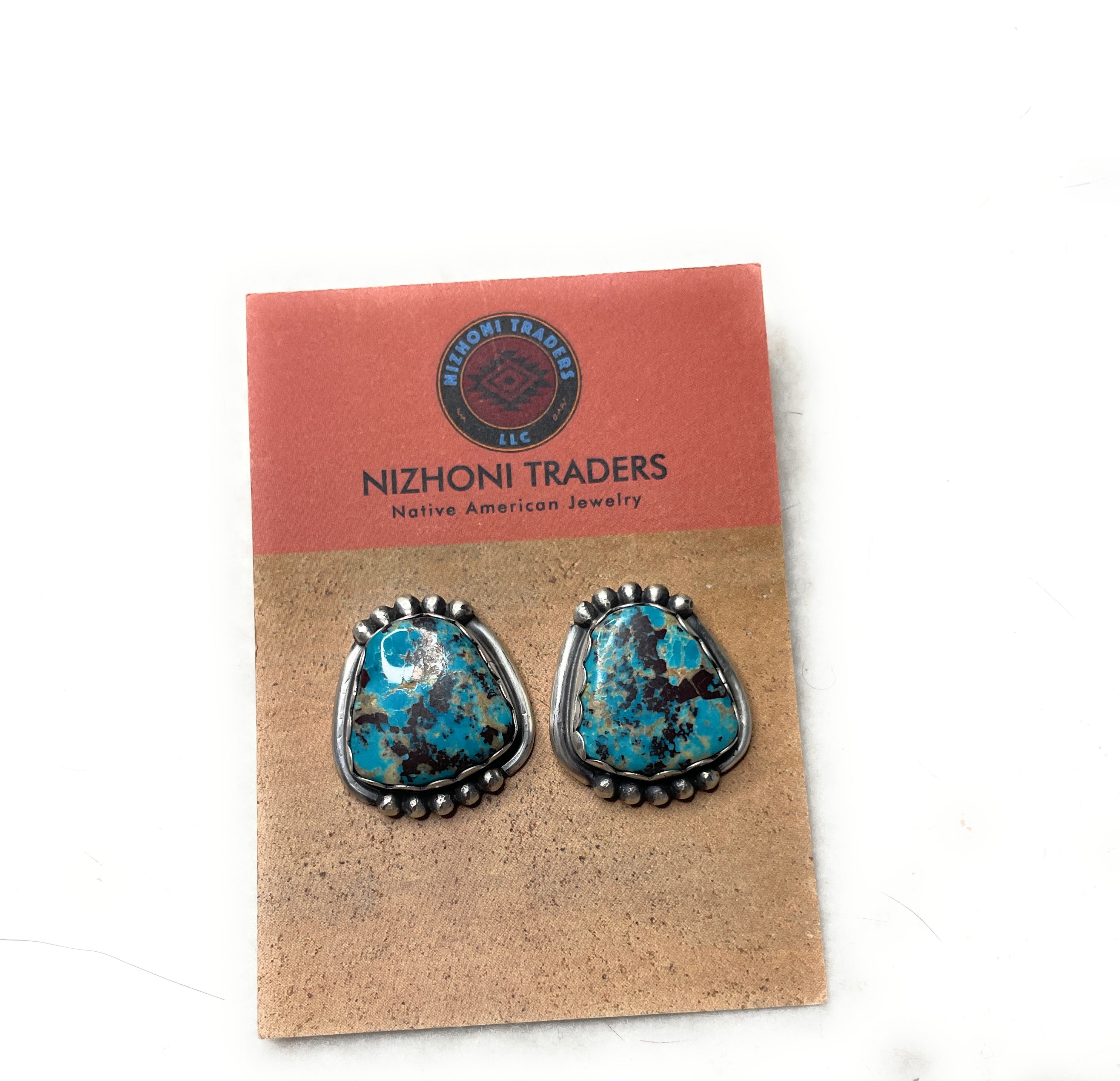 Handcrafted Sterling Silver & Turquoise Post Earrings
