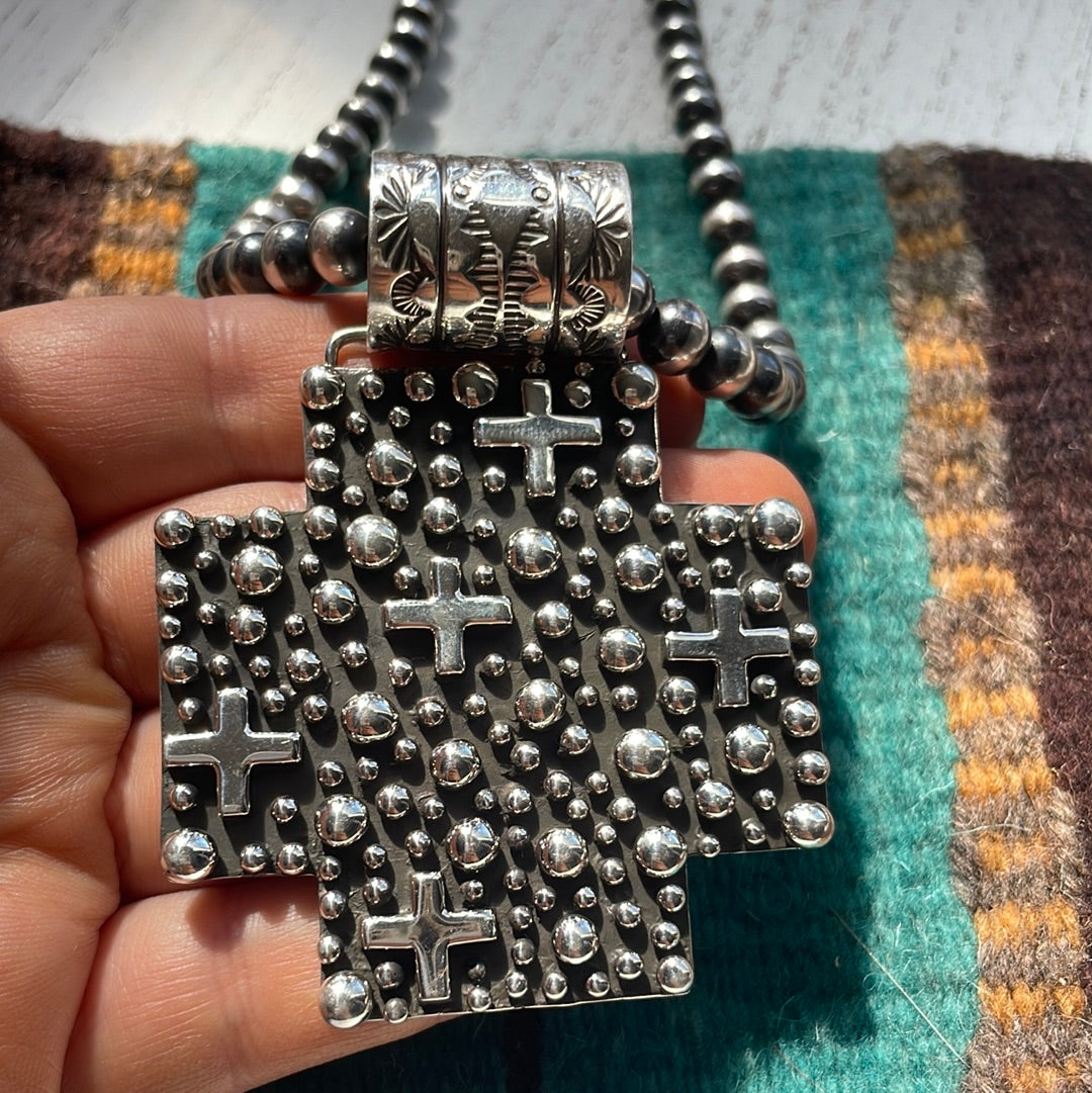 Beautiful Handcrafted Sterling Silver Cross Pendant by Akee Douglas