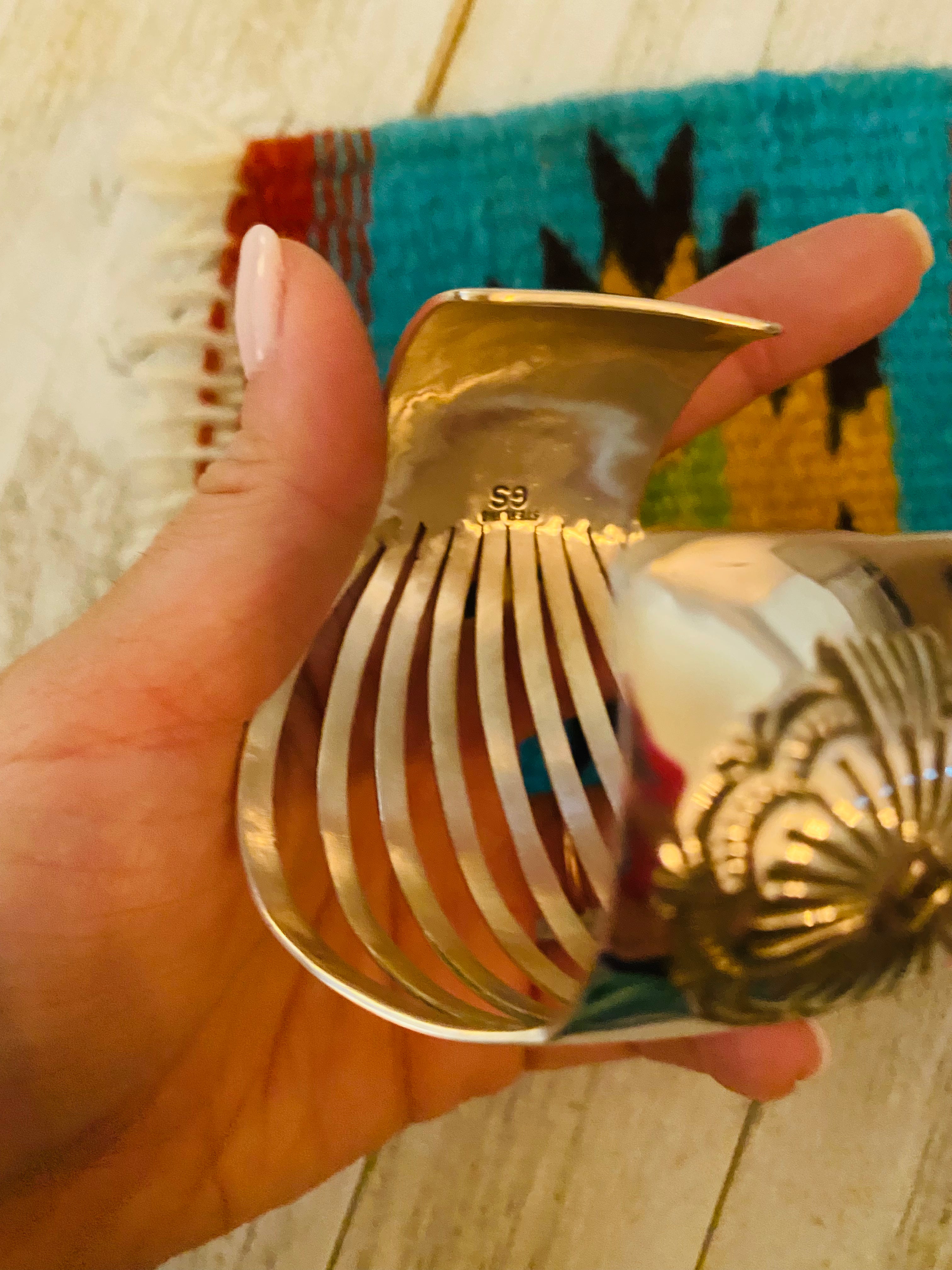 Handcrafted & Hand Stamped Sterling Silver Cuff Bracelet