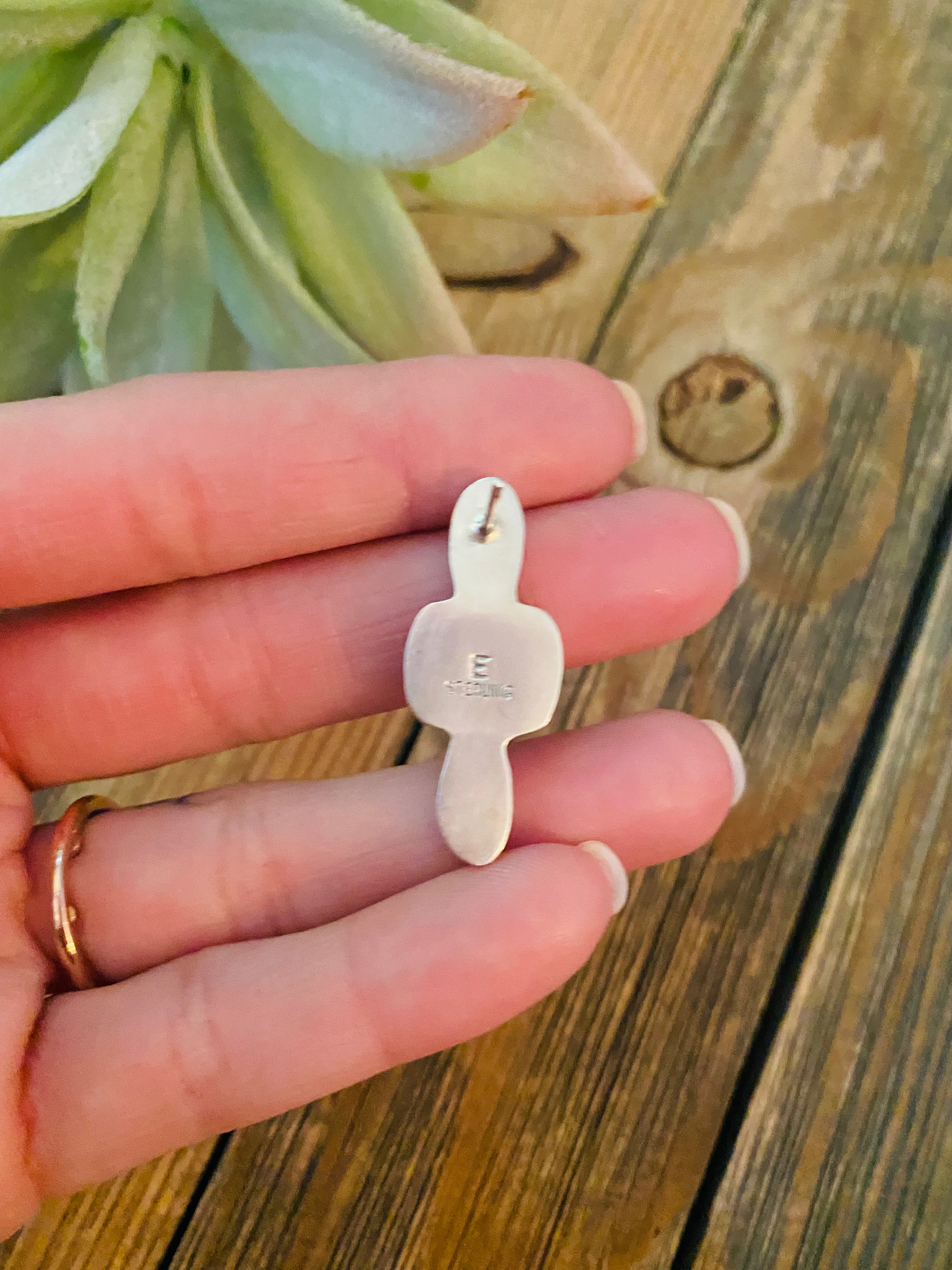 Handcrafted Pink Dream Mohave & Sterling Silver Post Earrings