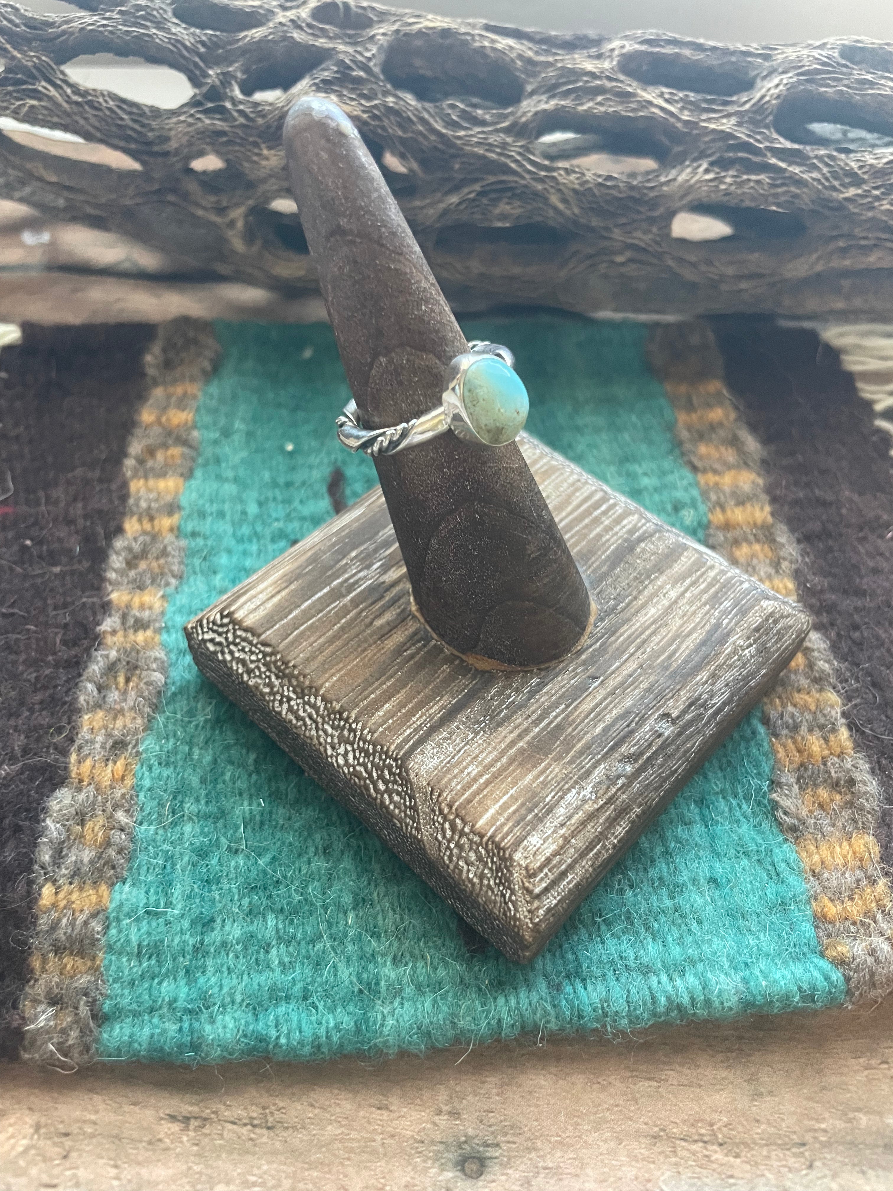 Handcrafted Golden Hills Turquoise and Sterling Silver Rings