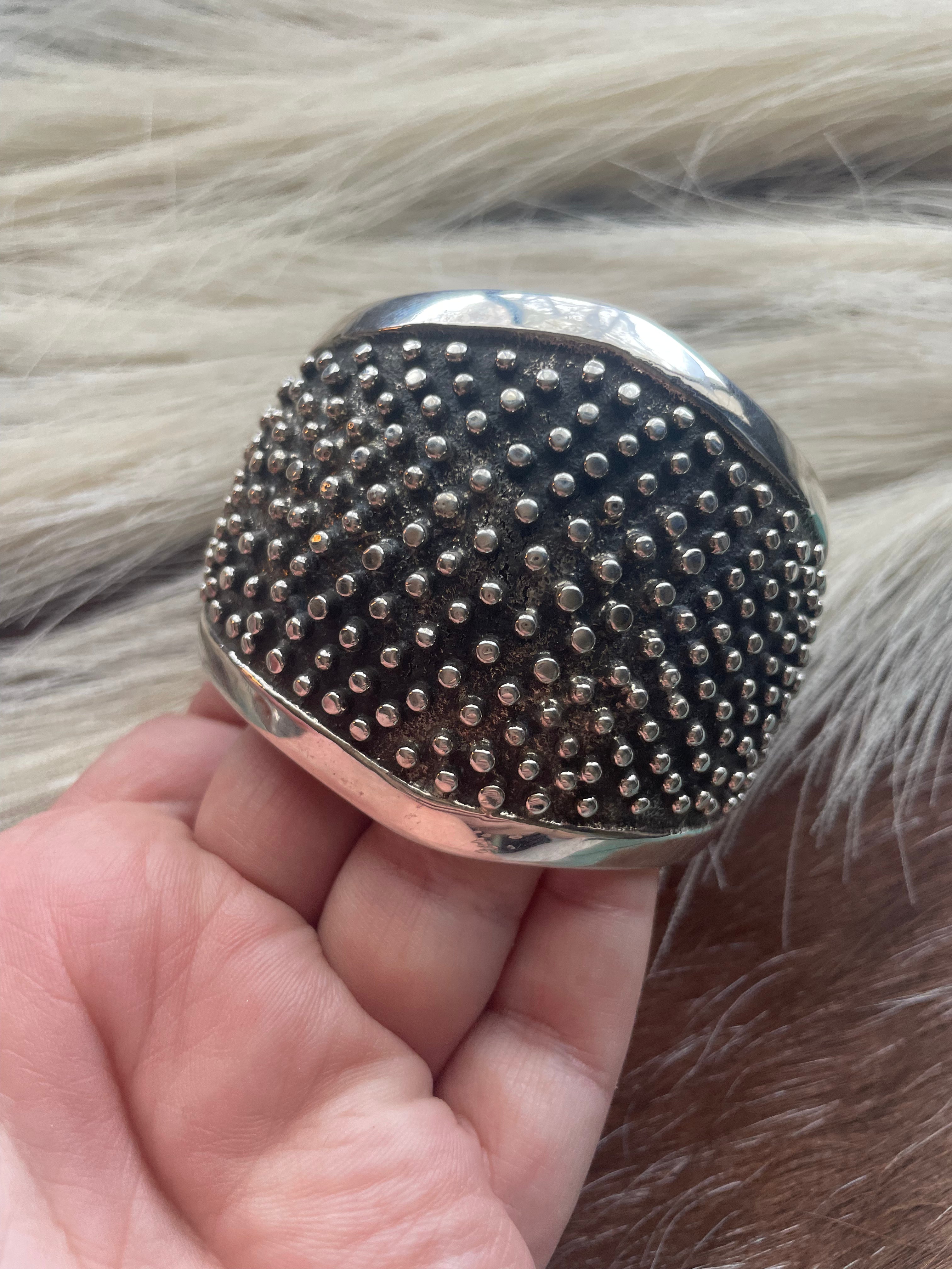 Handcrafted Sterling Silver Cuff Bracelet Signed