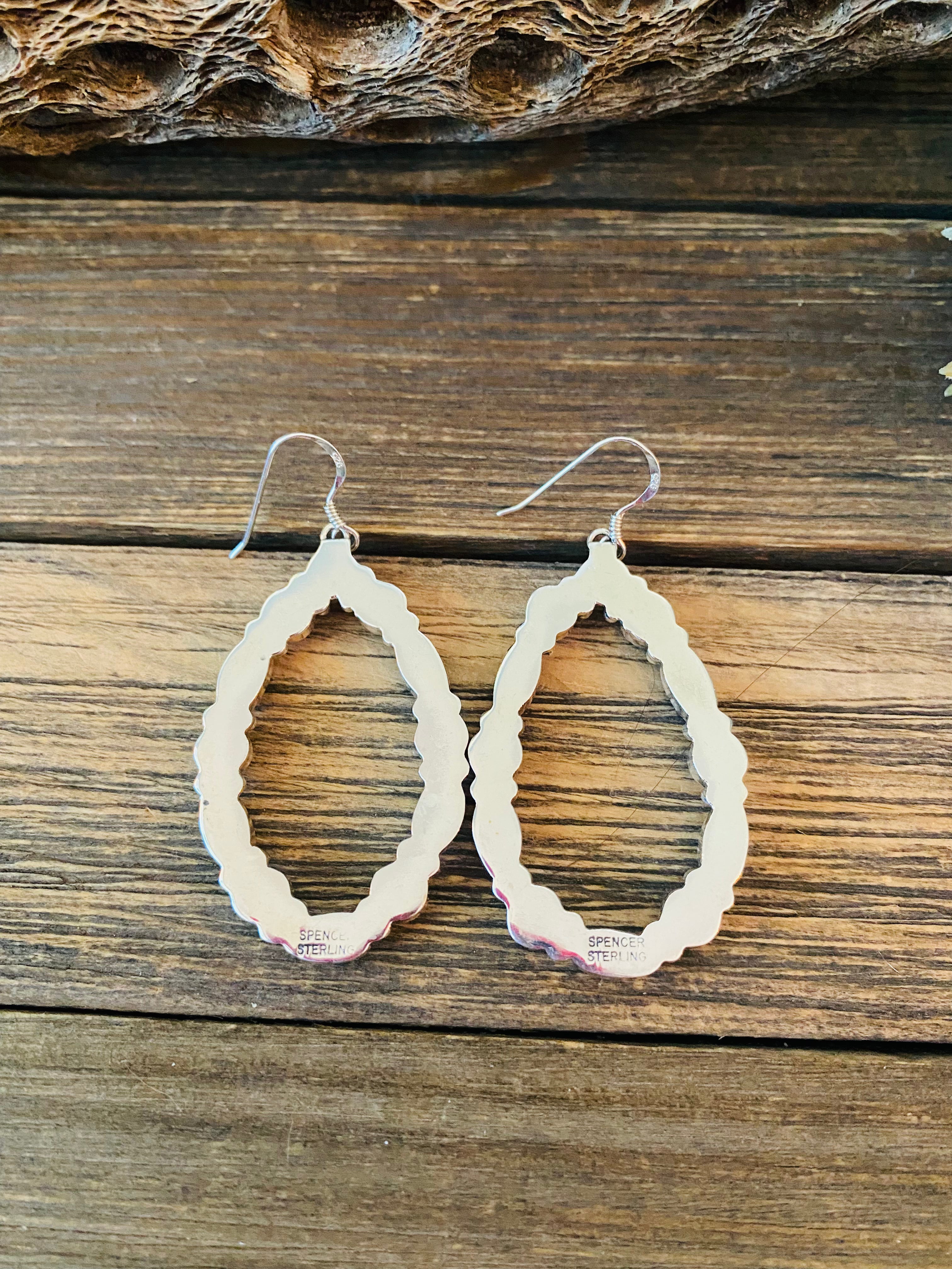 Handcrafted Sleeping Beauty Turquoise & Sterling Silver Dangle Earrings