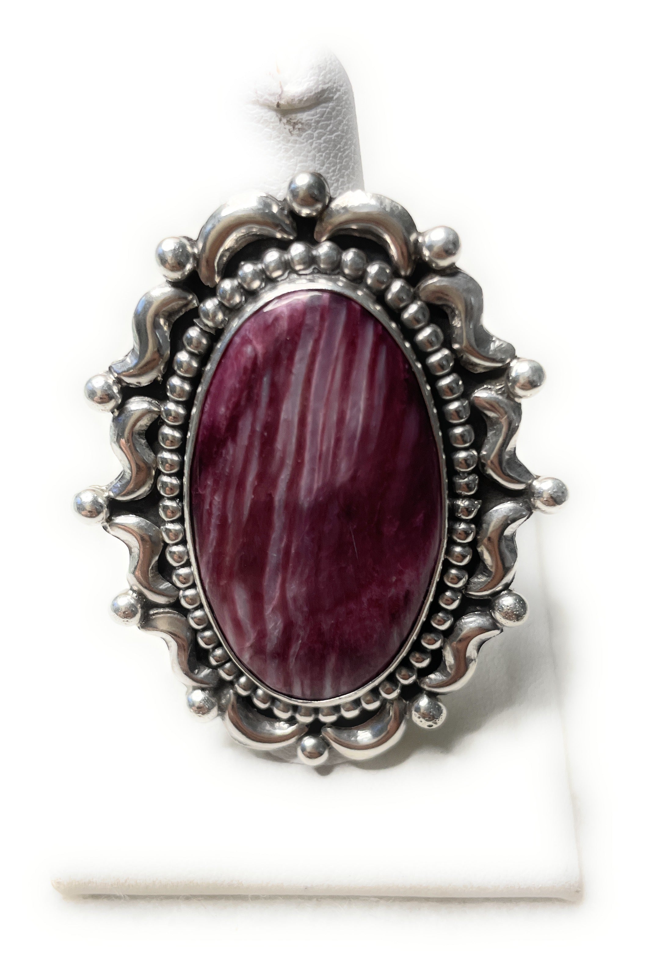 Handcrafted Spiny Sterling Silver Adjustable Ring Signed