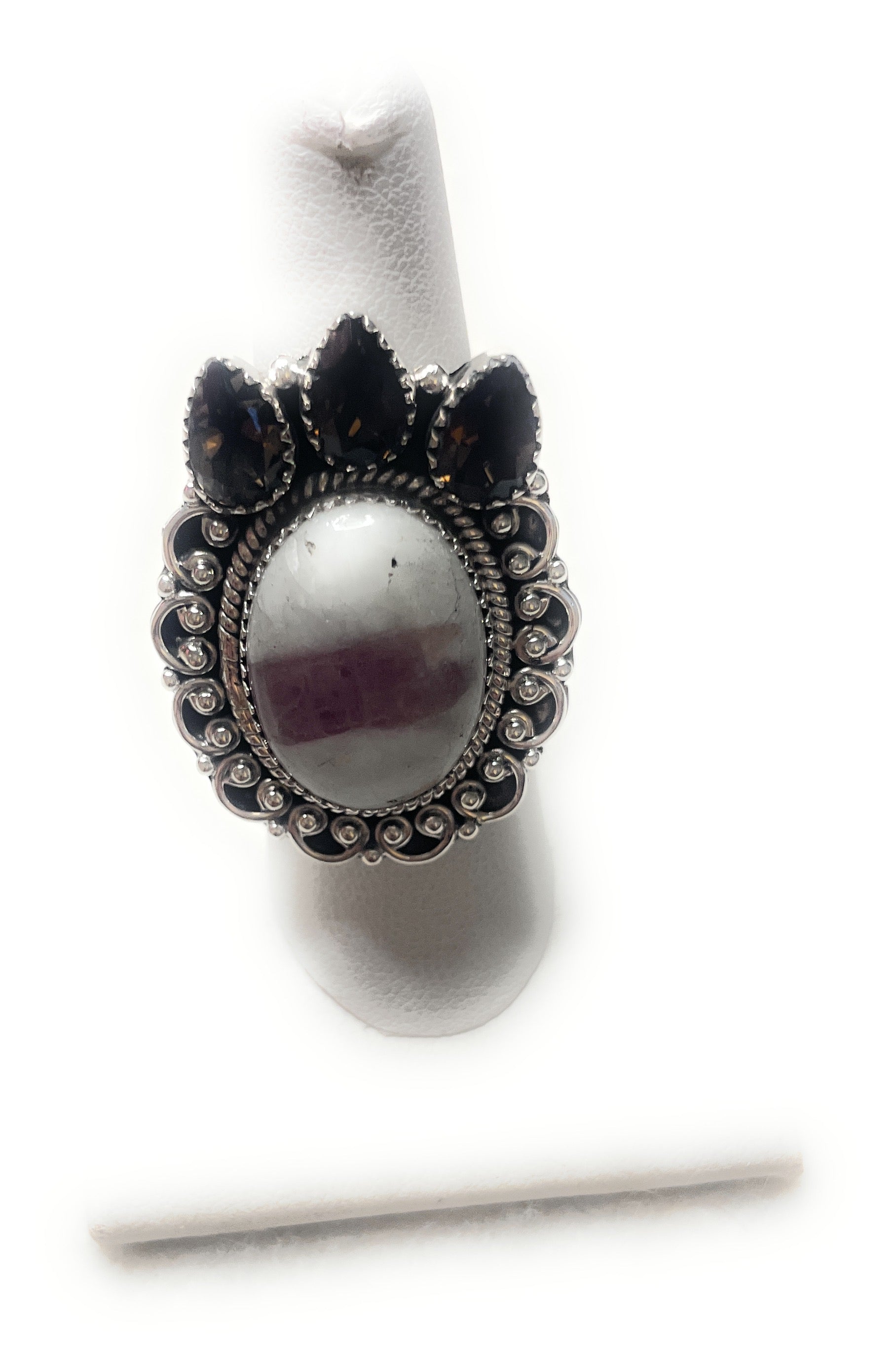 Handmade Tourmaline Quartz Adjustable Ring