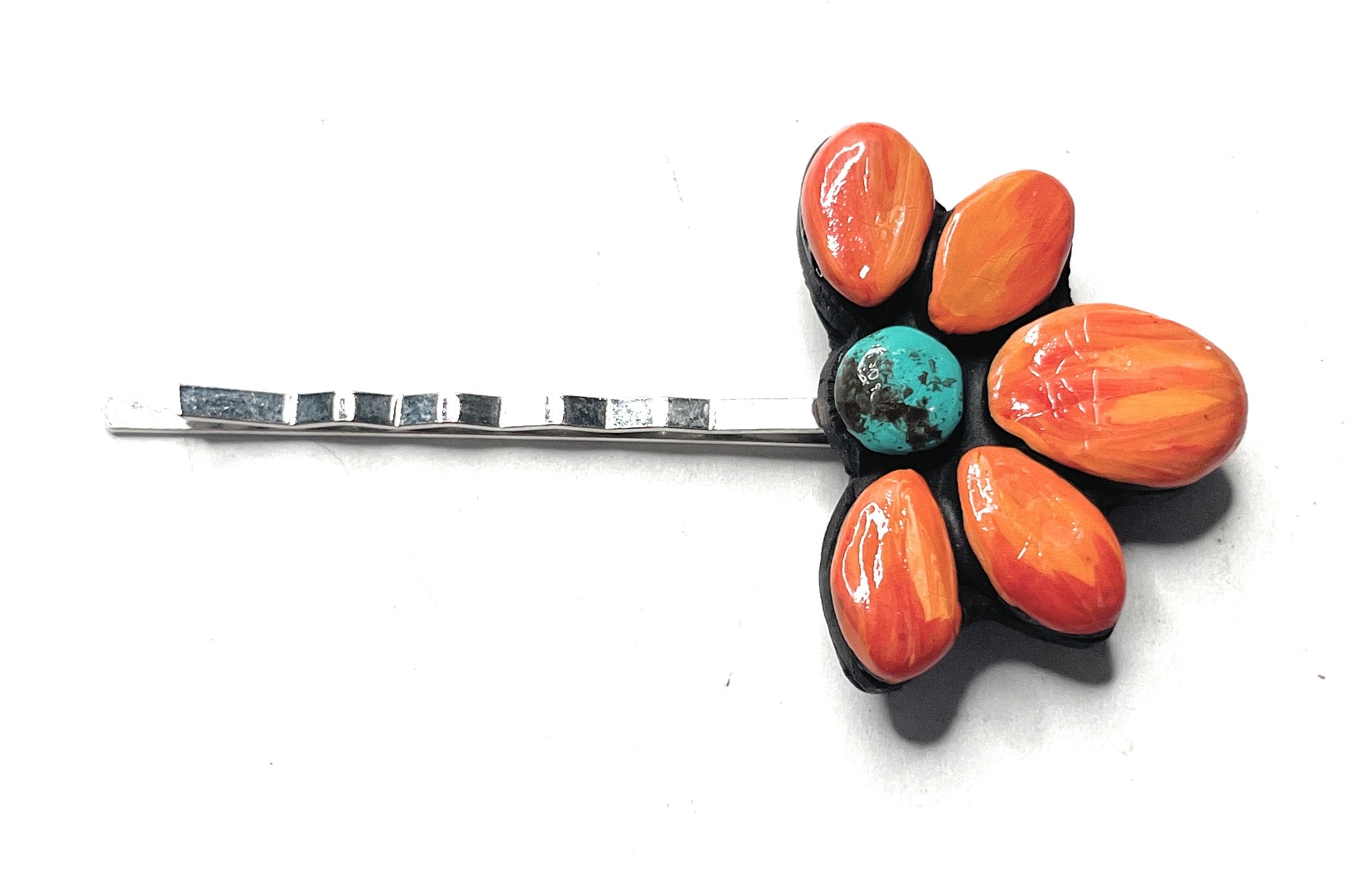 Handmade Clay Turquoise Hair Pin By Kay Lyn