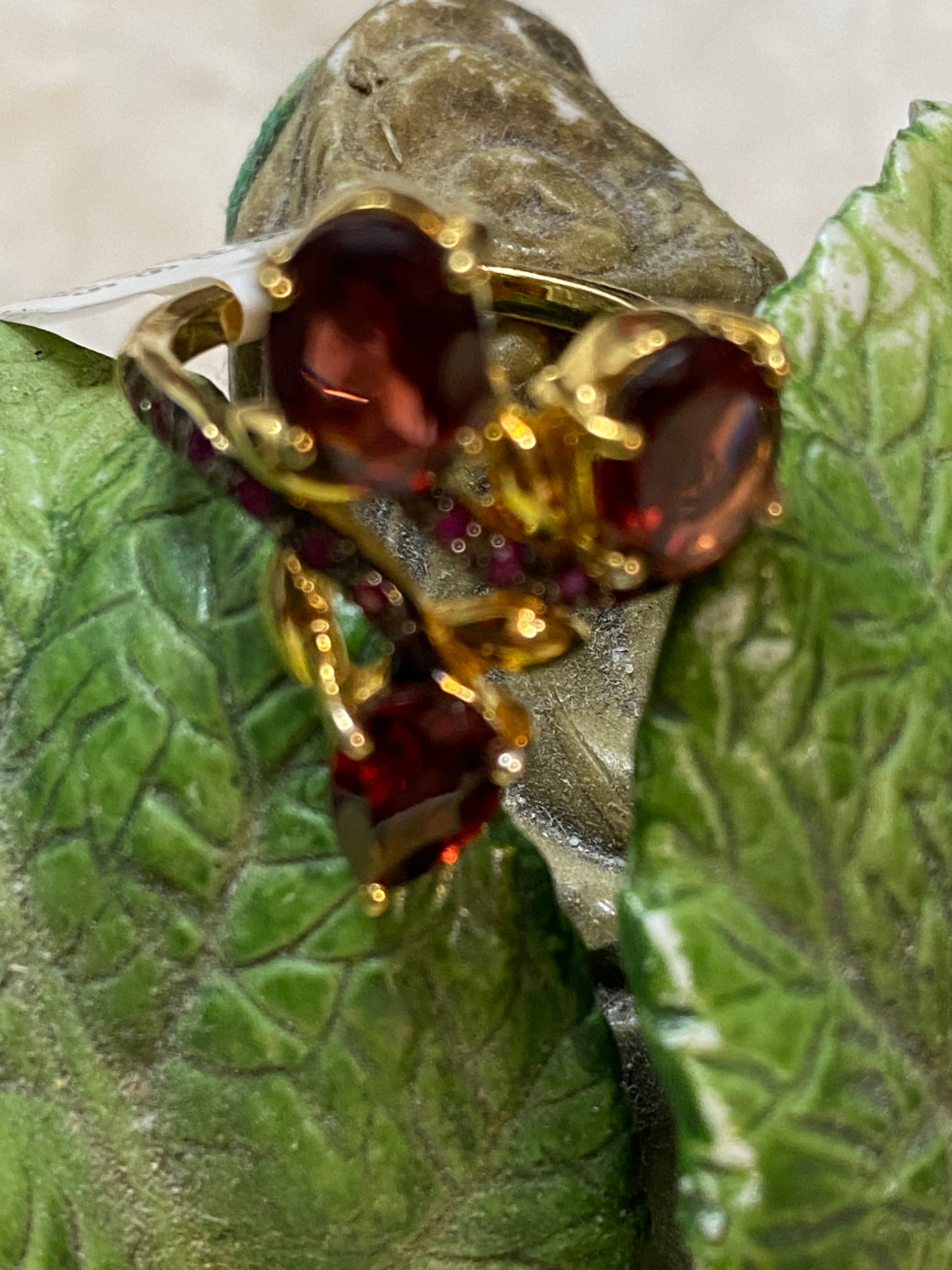 Handcrafted Garnet Ruby Sterling Ring 6