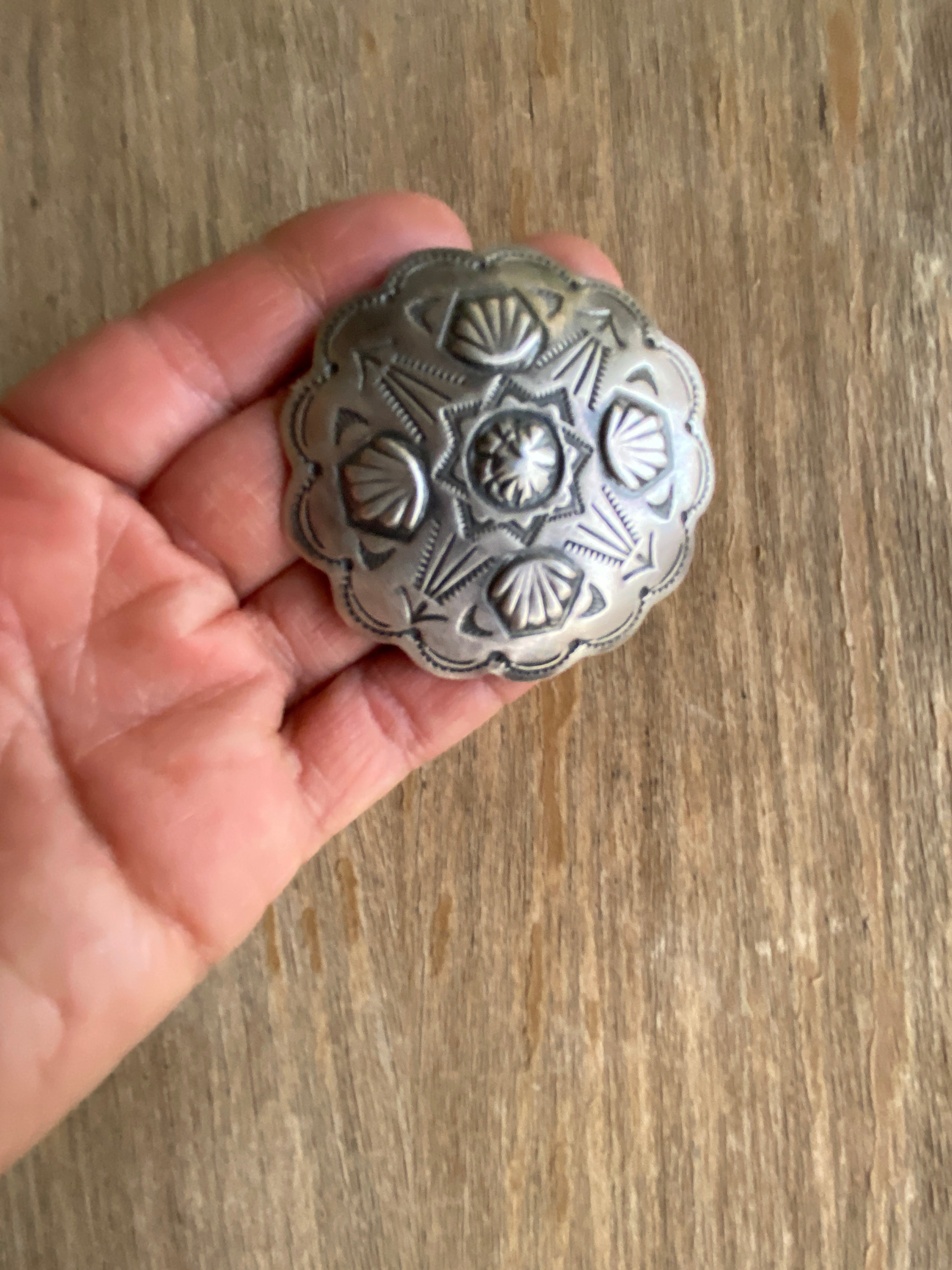 Handcrafted Sterling Silver Concho Pin