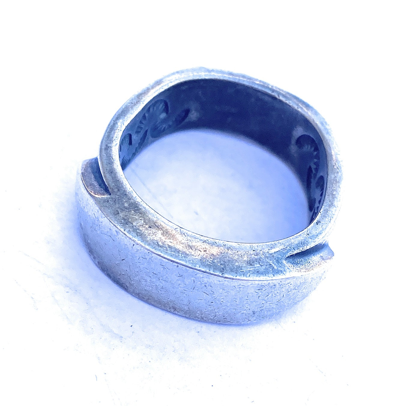 Handcrafted Vintage Sterling Silver Ring Size 11 Signed