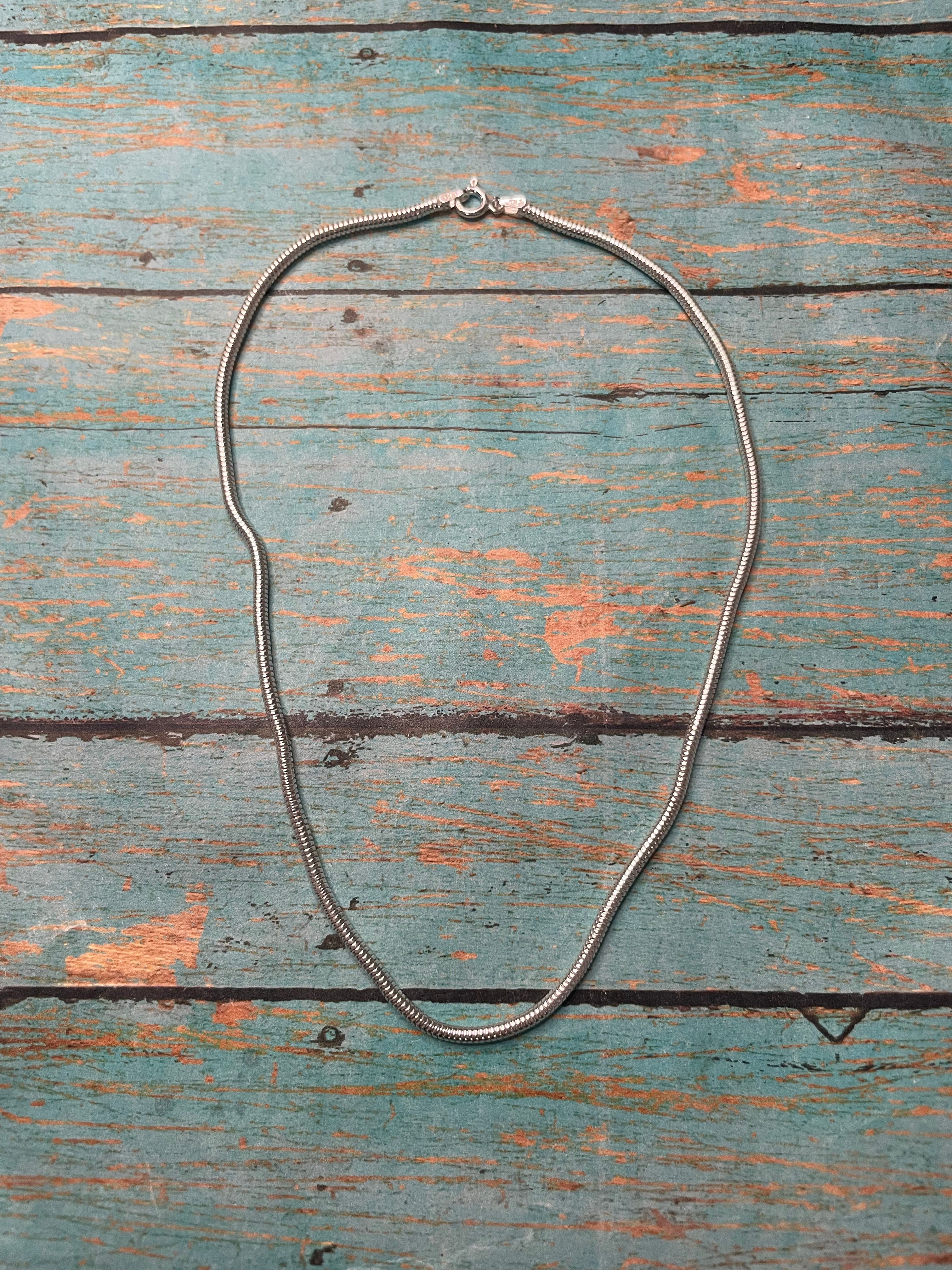 Italian Sterling Silver 16 Inch Snake Chain 2.4mm