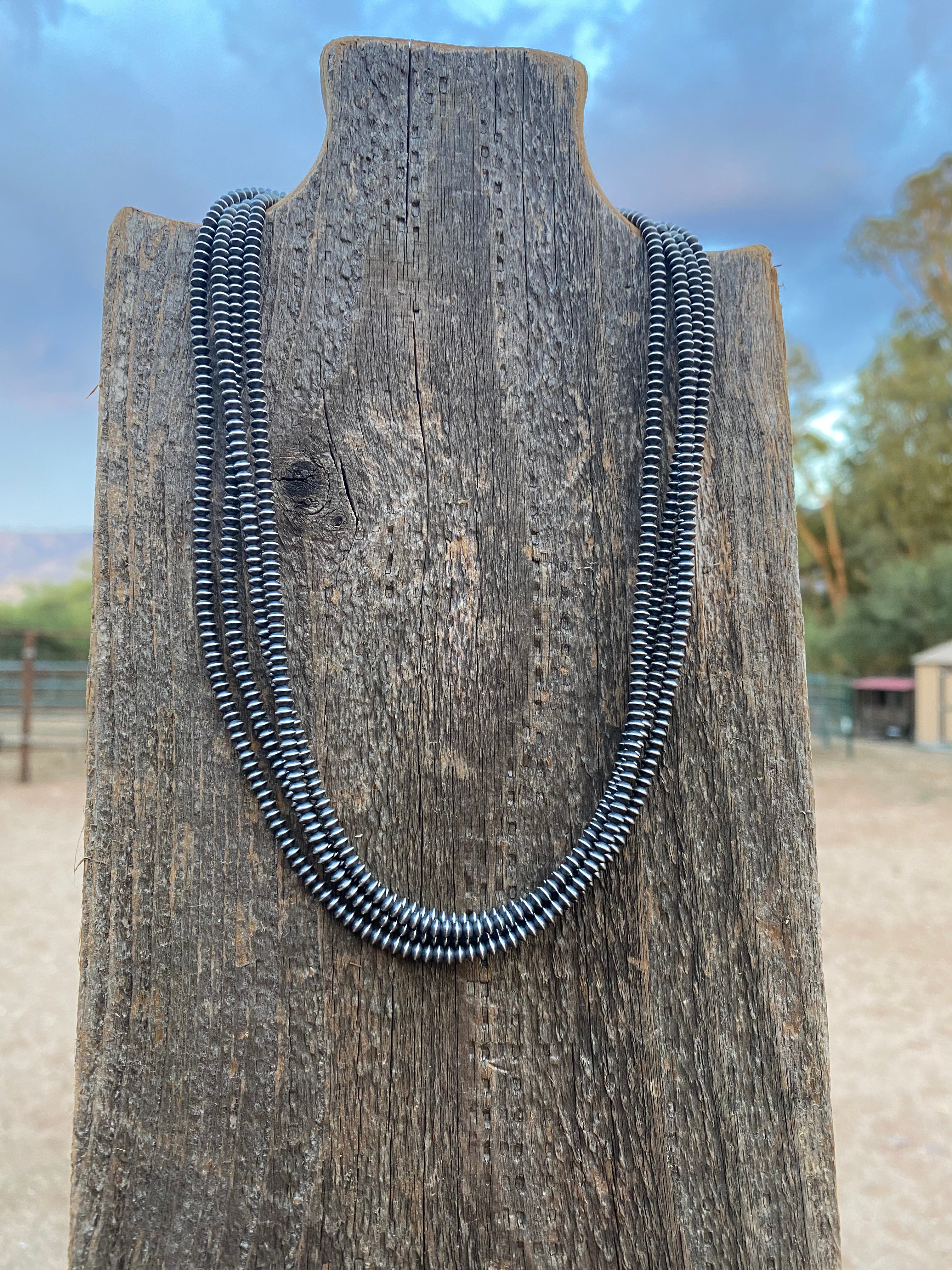 Sterling Silver Saucer Handcrafted Pearls 3mm 14 Inch