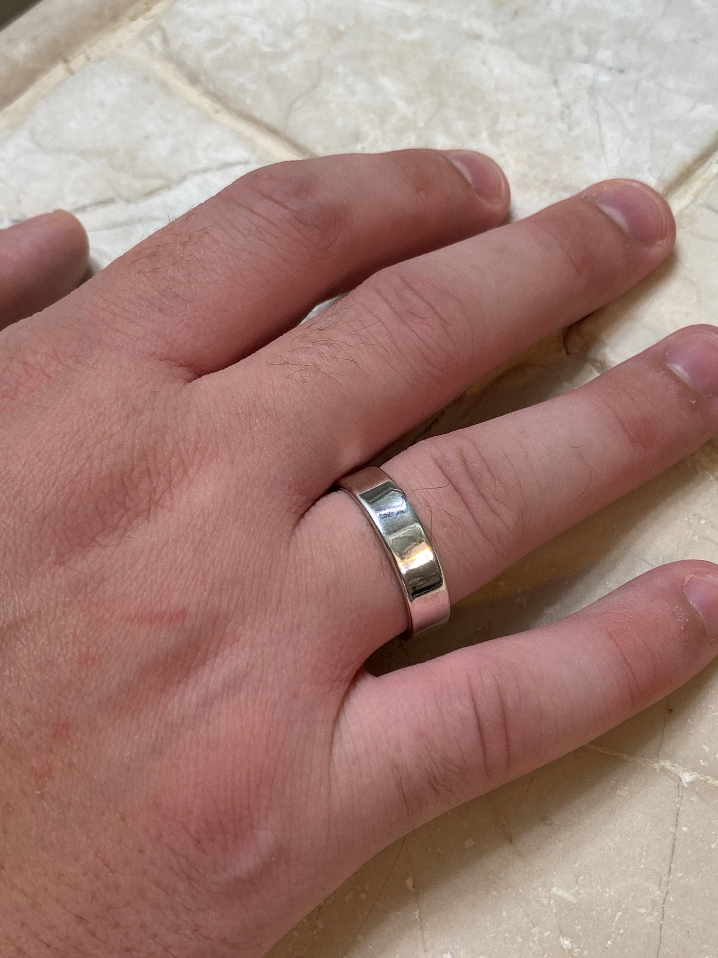 Handcrafted Sterling Silver Band Ring Size 11