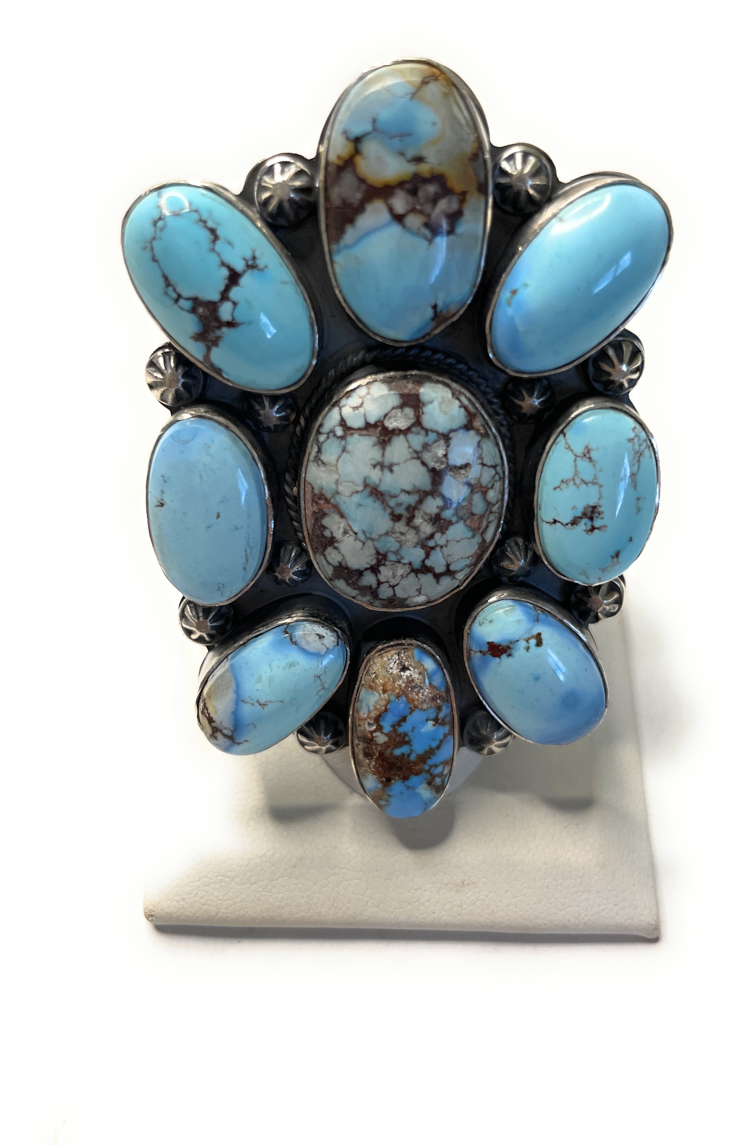 Navajo Golden Hills Turquoise And Sterling Silver Adjustable by Tim Vandever