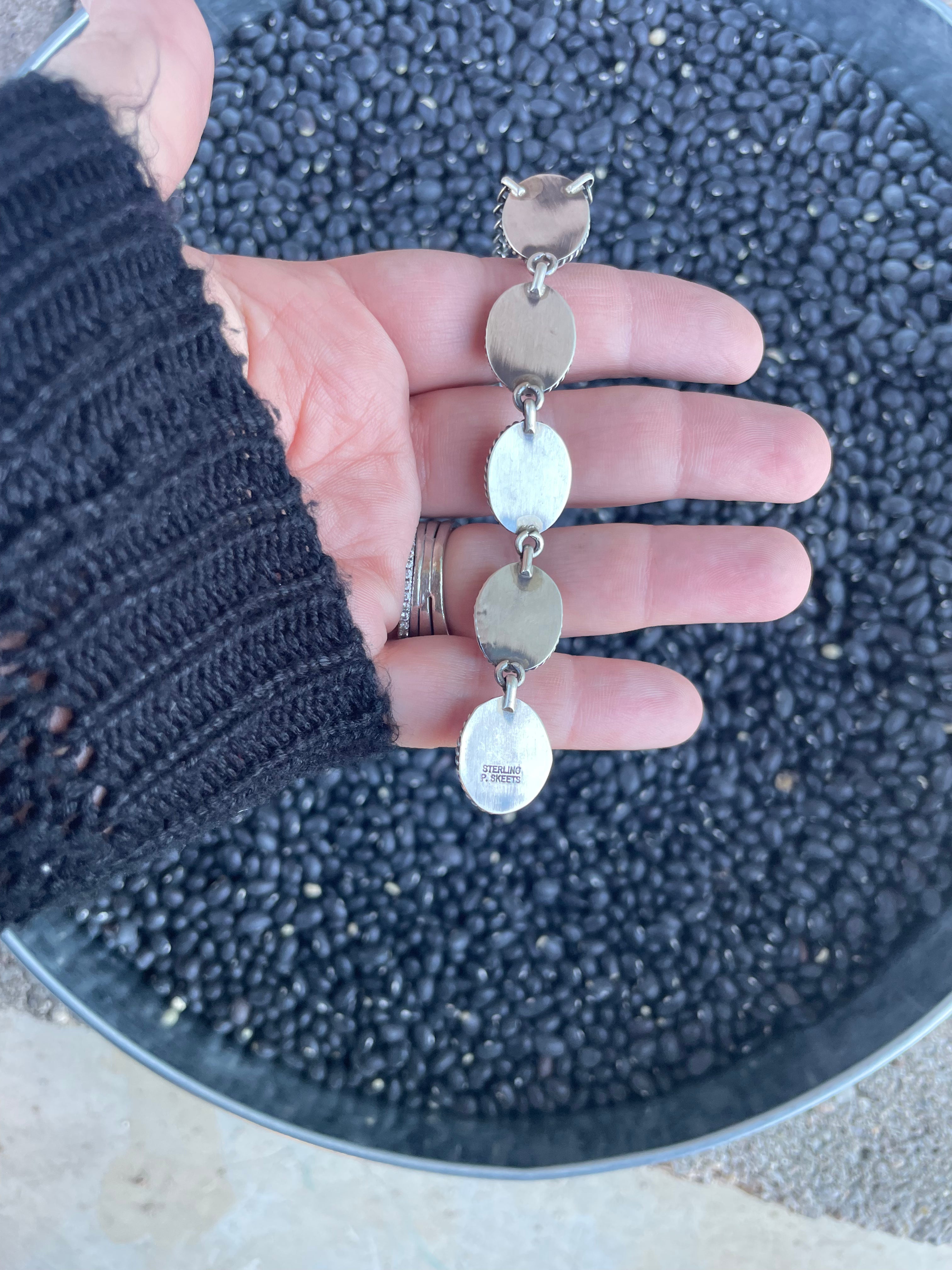 Handcrafted Queen Pink Conch Shell And Sterling Silver Drop Necklace Signed