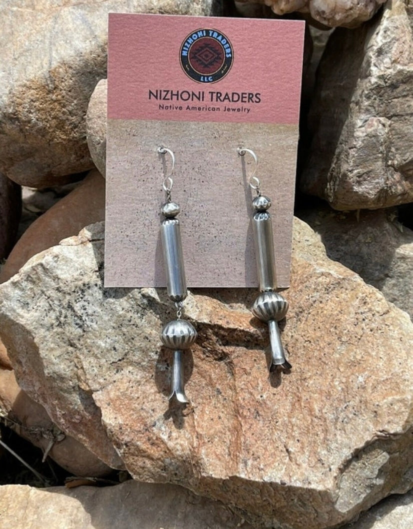 Handmade Sterling Silver Blossom Dangles