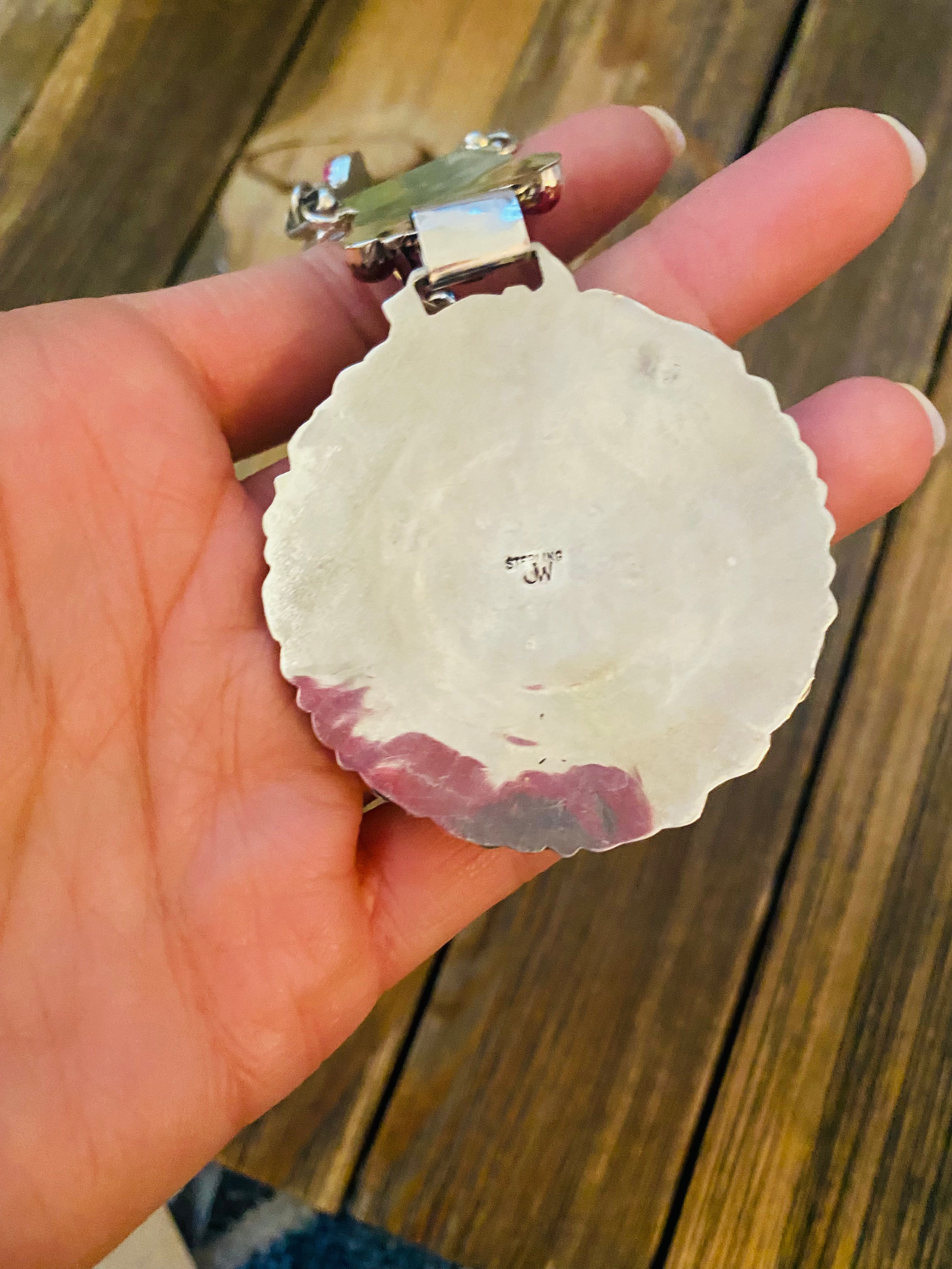 Handcrafted Sterling Silver & Pink Dream Mohave Cluster Necklace by Juliana Williams