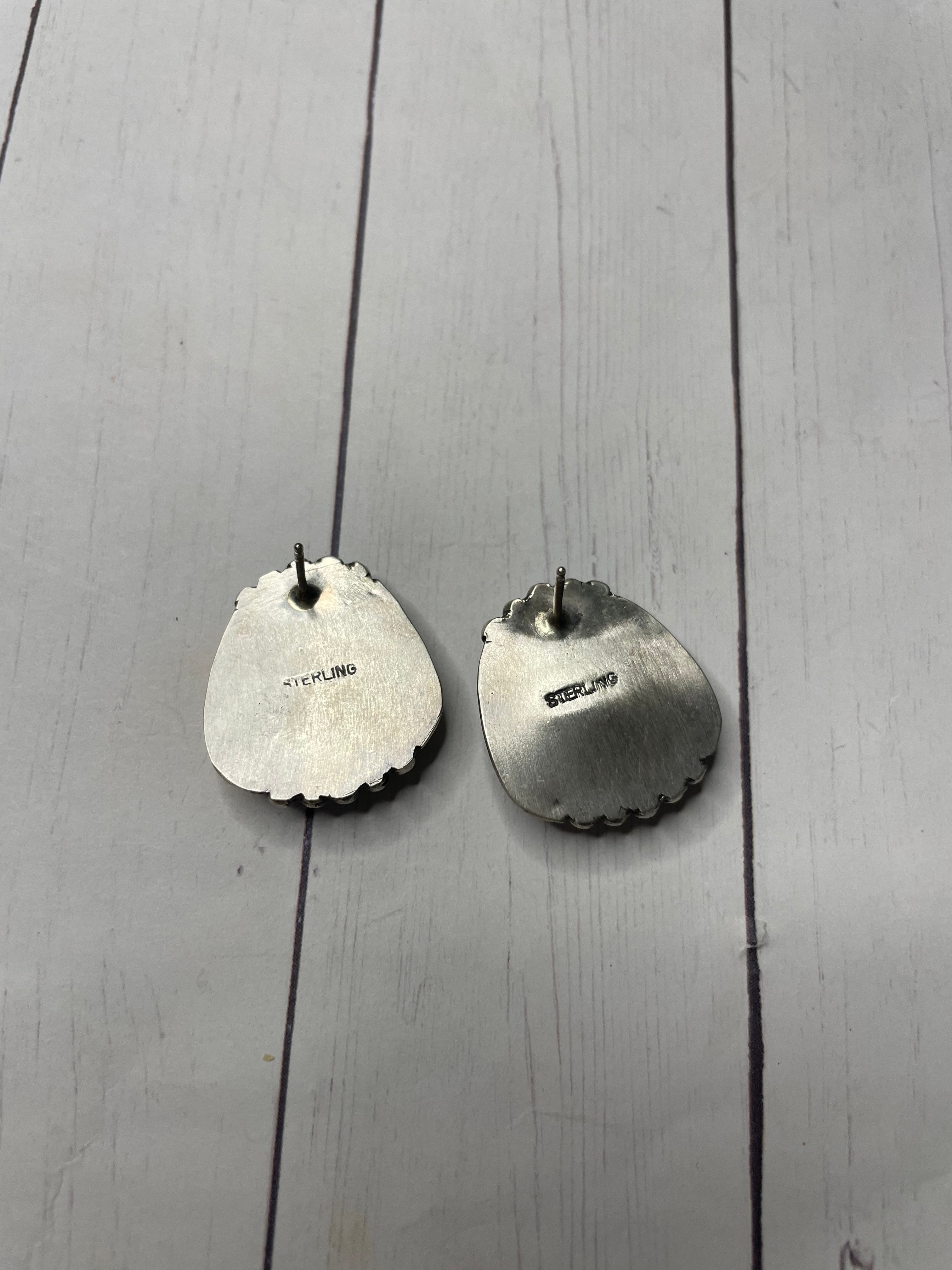 Handcrafted Sterling Silver & Turquoise Post Earrings