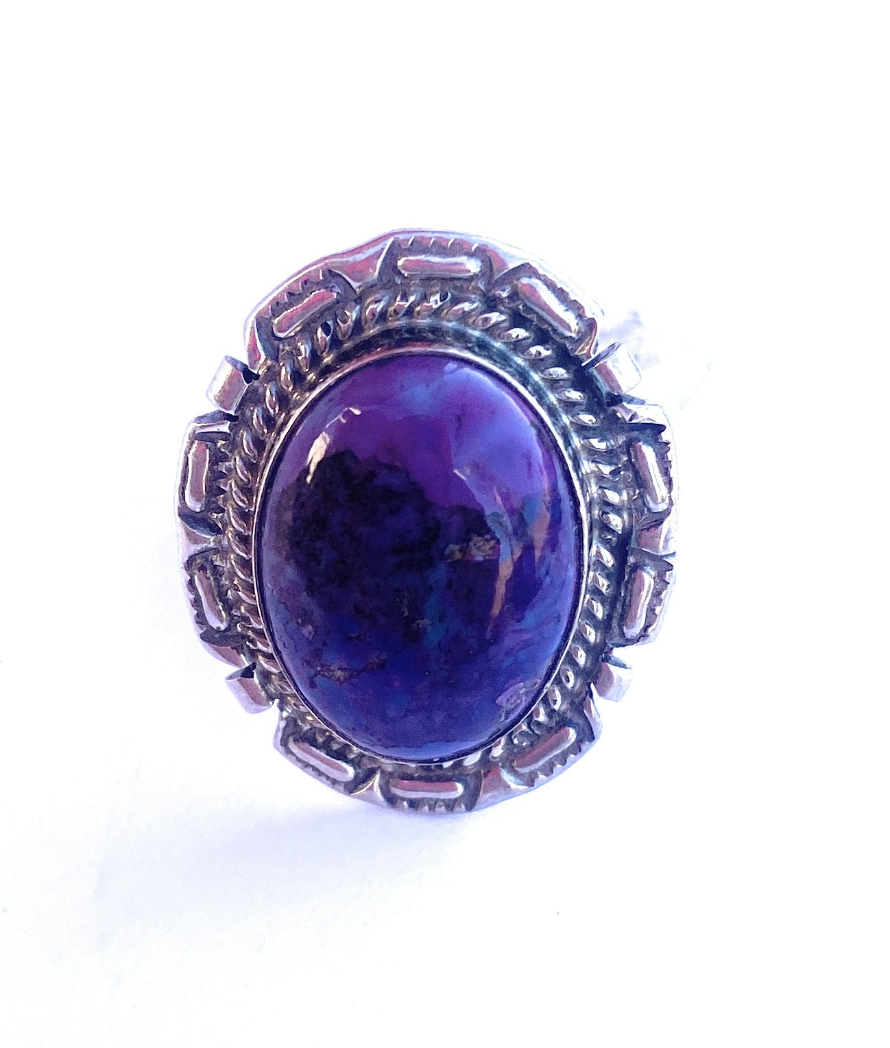 Handcrafted Purple Mojave & Sterling Silver Ring