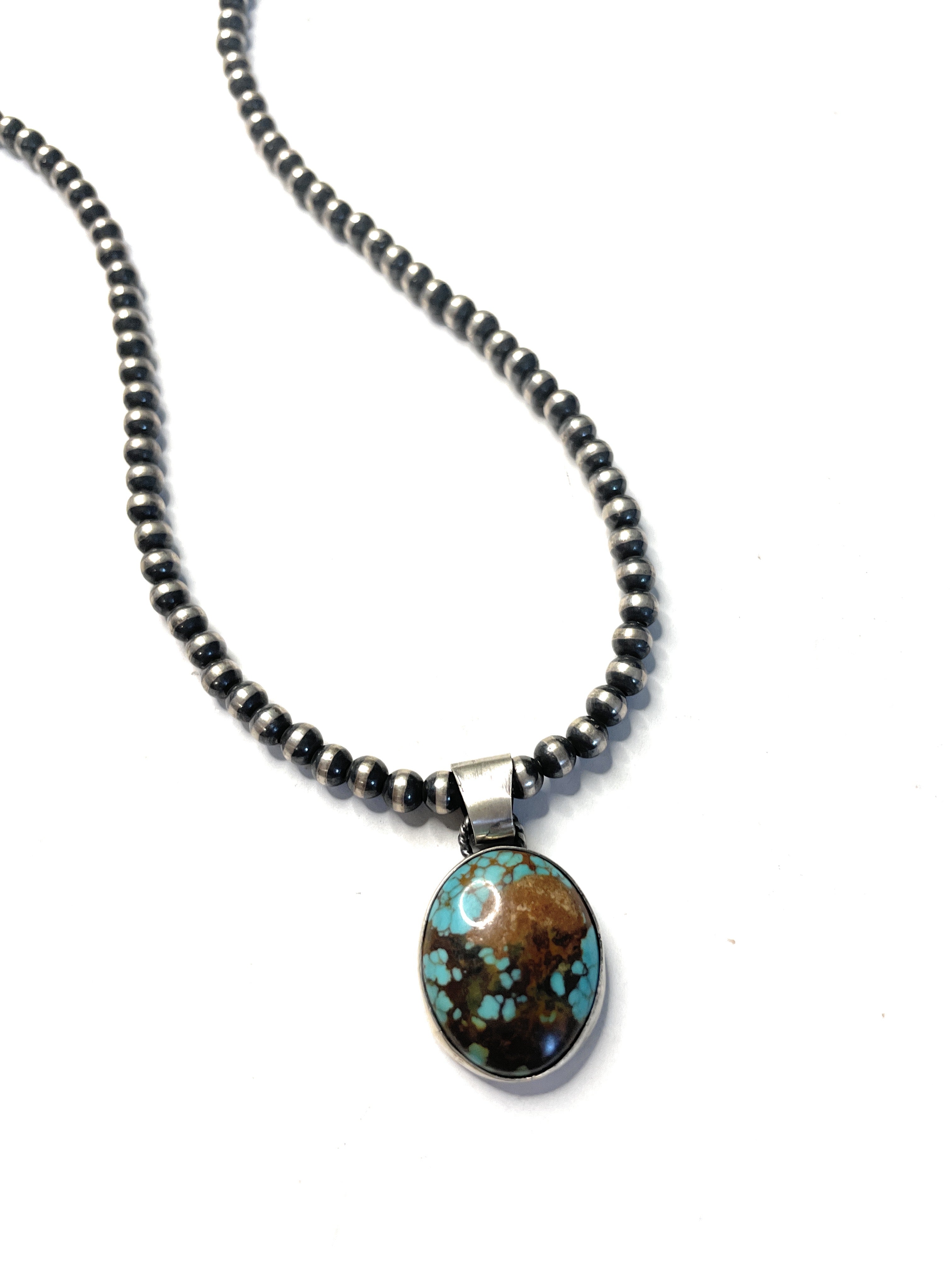 Handcrafted Turquoise And Sterling Silver Pendant