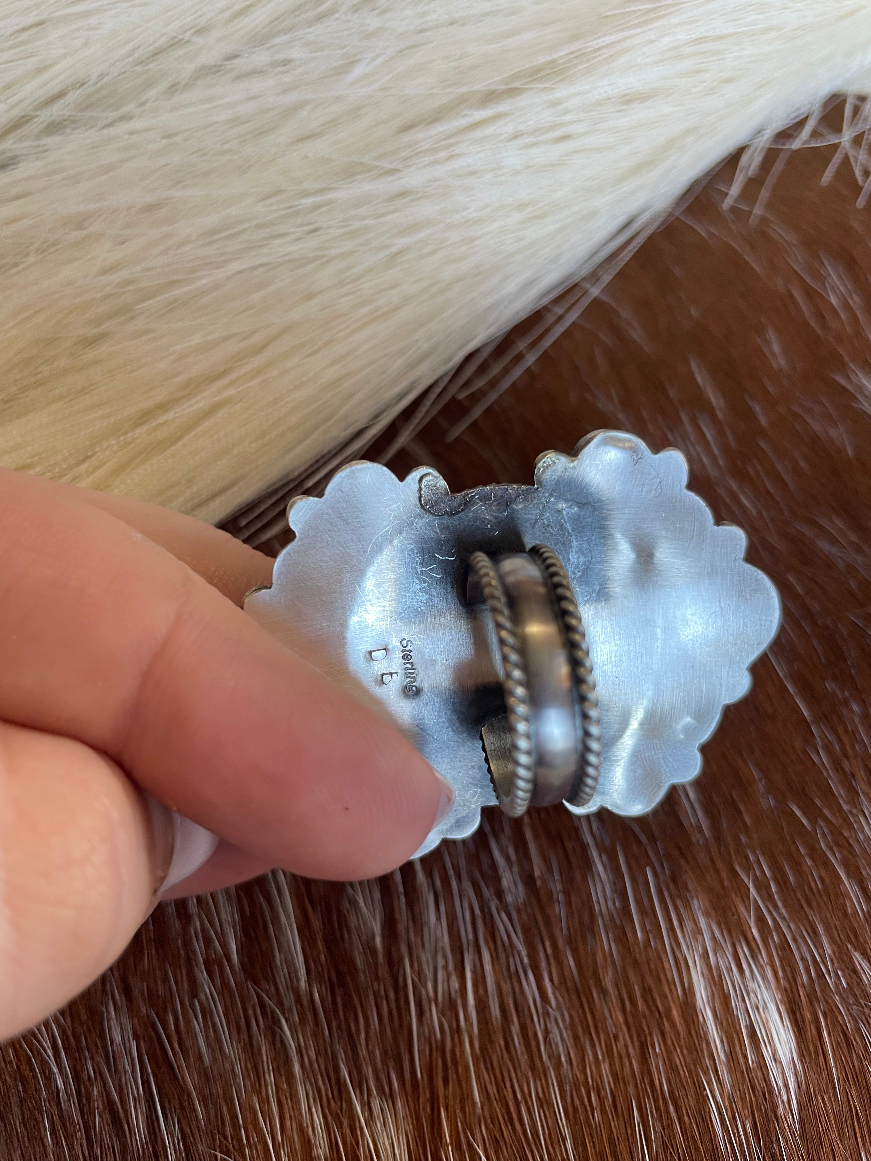 Handcrafted Sterling Silver Black Onyx Adjustable Statement Ring