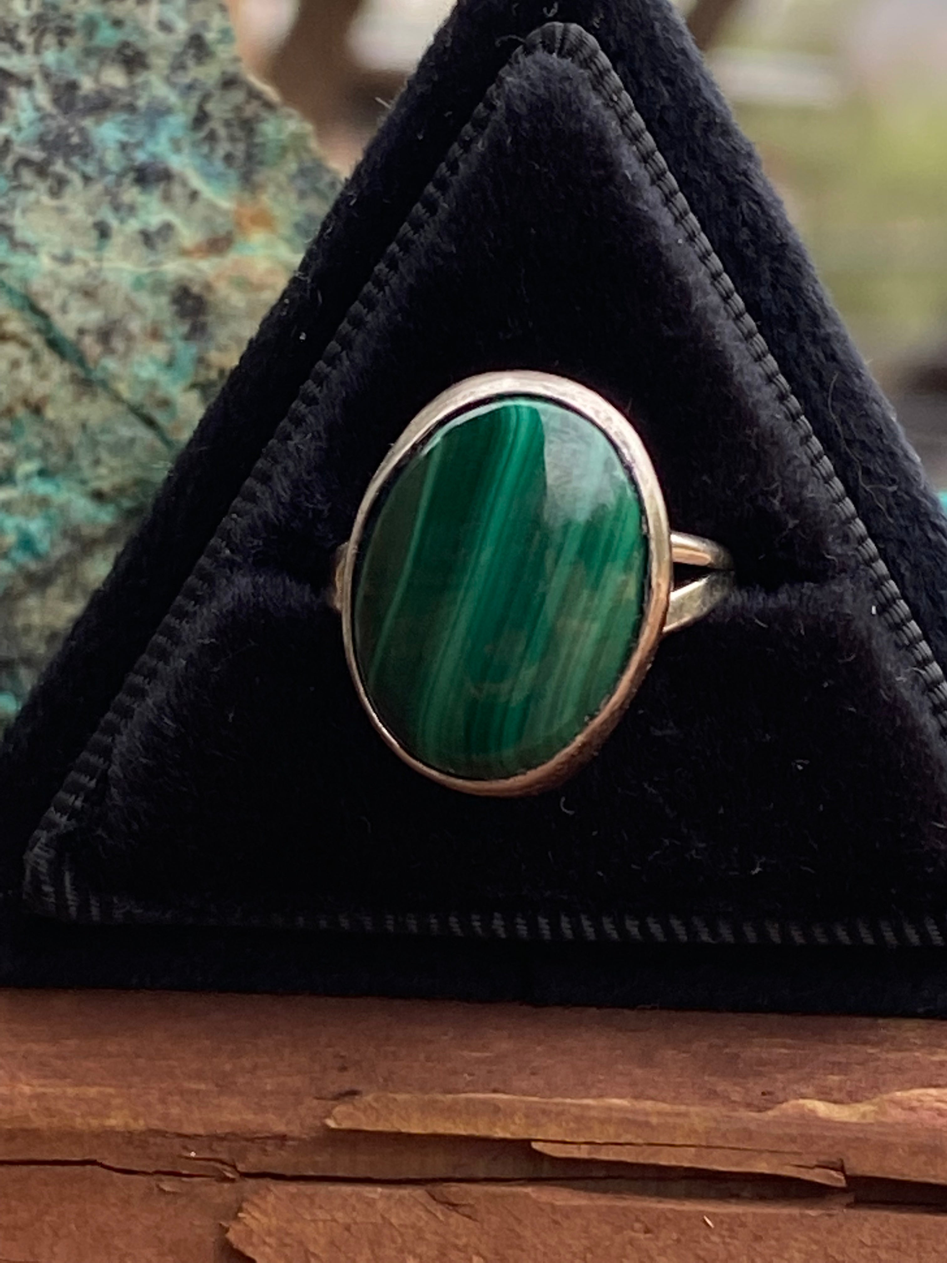 Handcrafted Malachite & Sterling Silver Rings