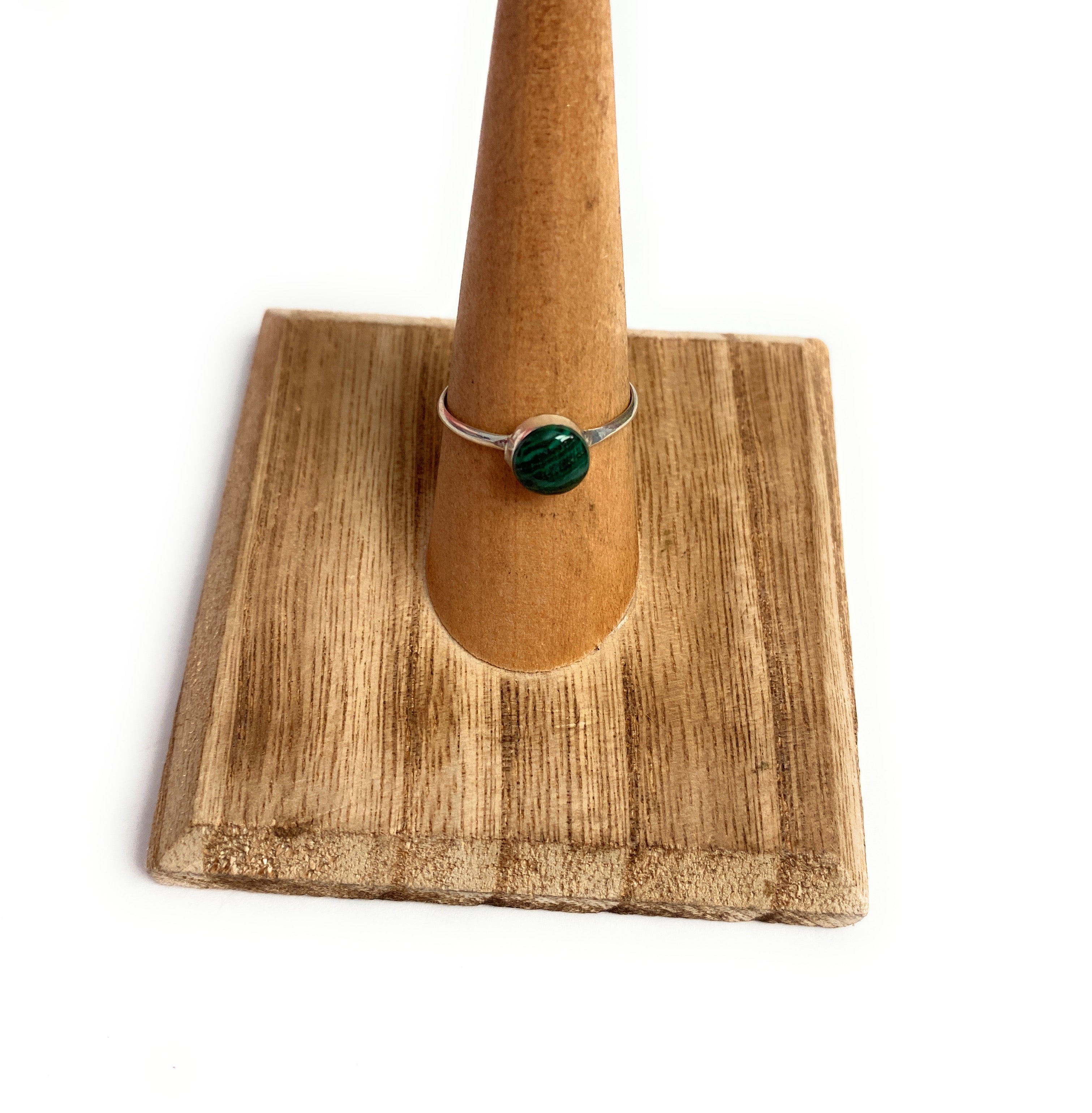 Handcrafted Malachite & Sterling Silver Ring