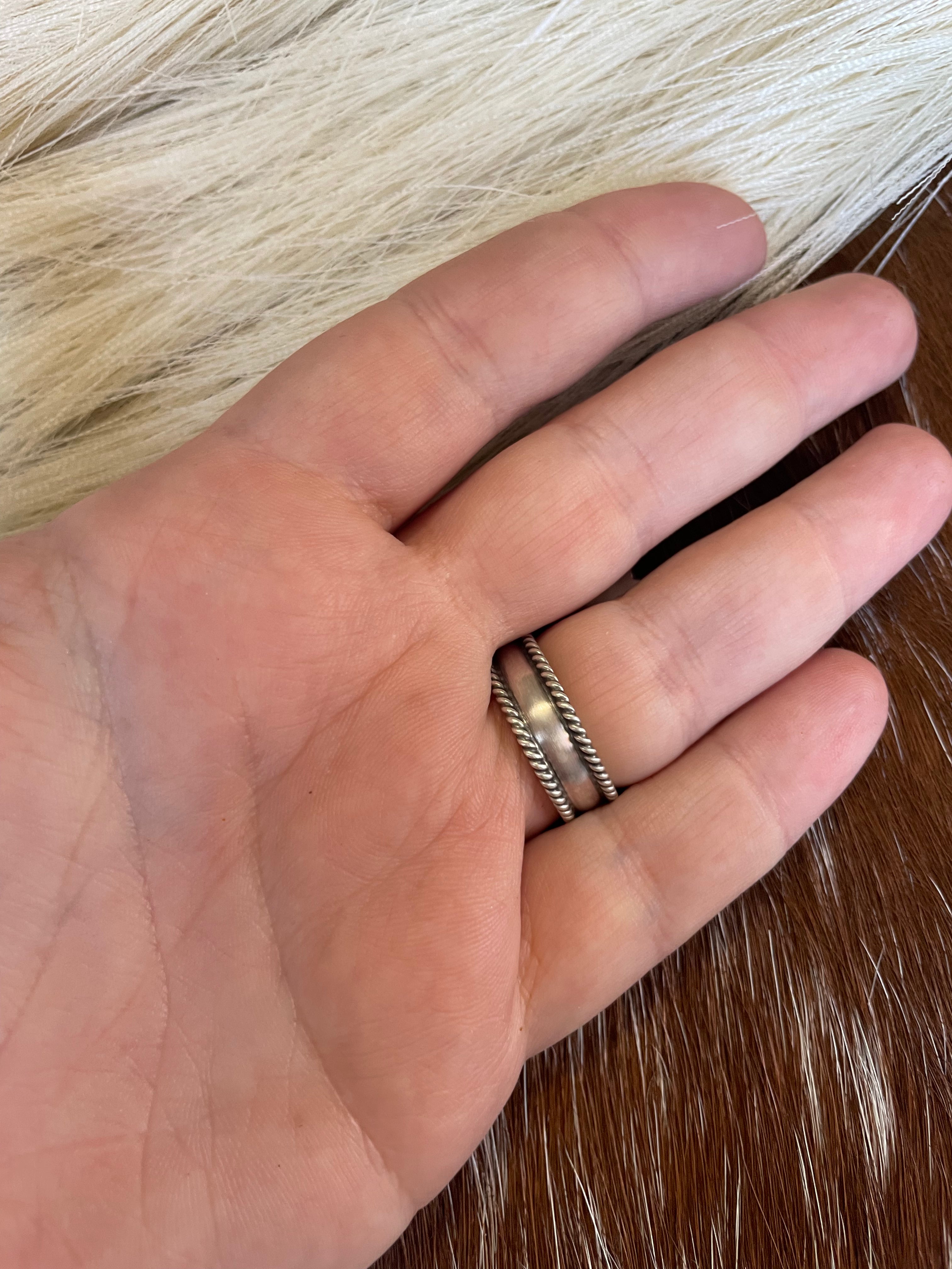 Handcrafted Sterling Silver Black Onyx Adjustable Statement Ring