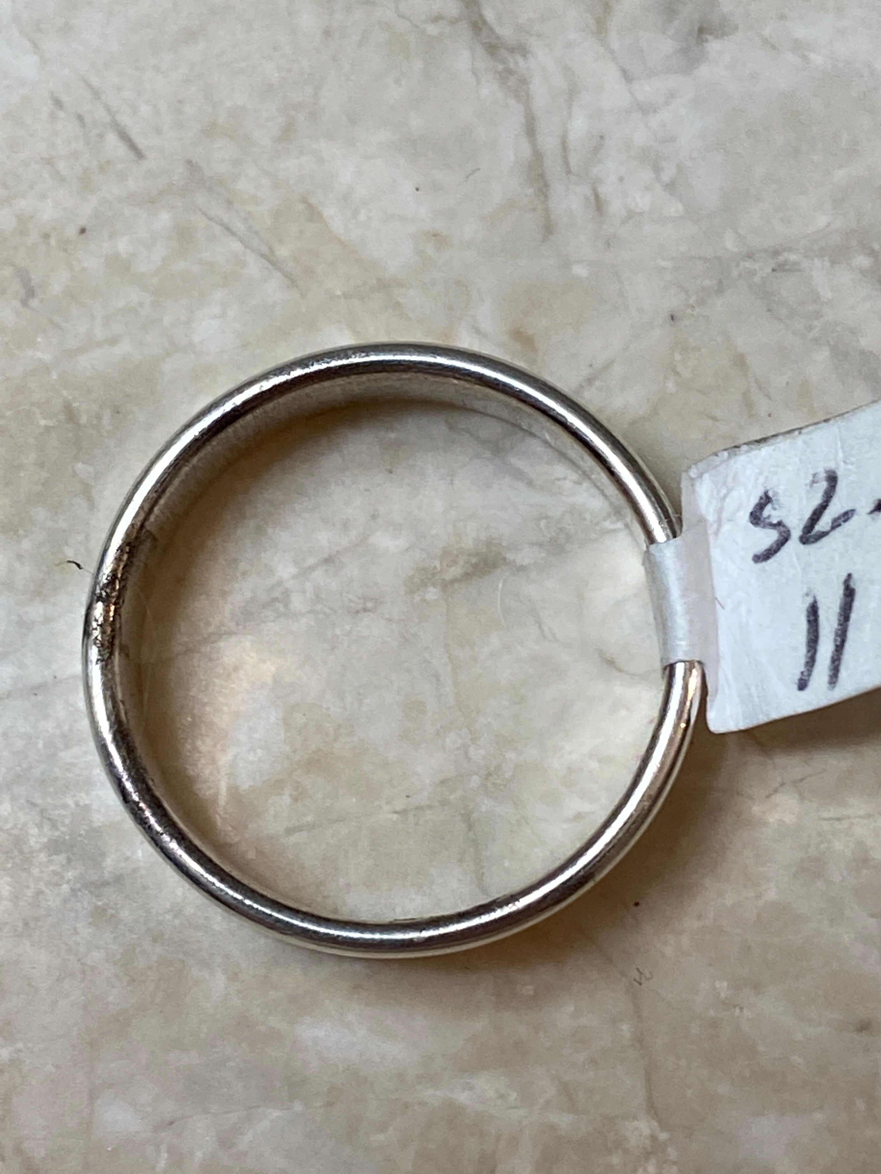 Handcrafted Sterling Silver Band Ring Size 11