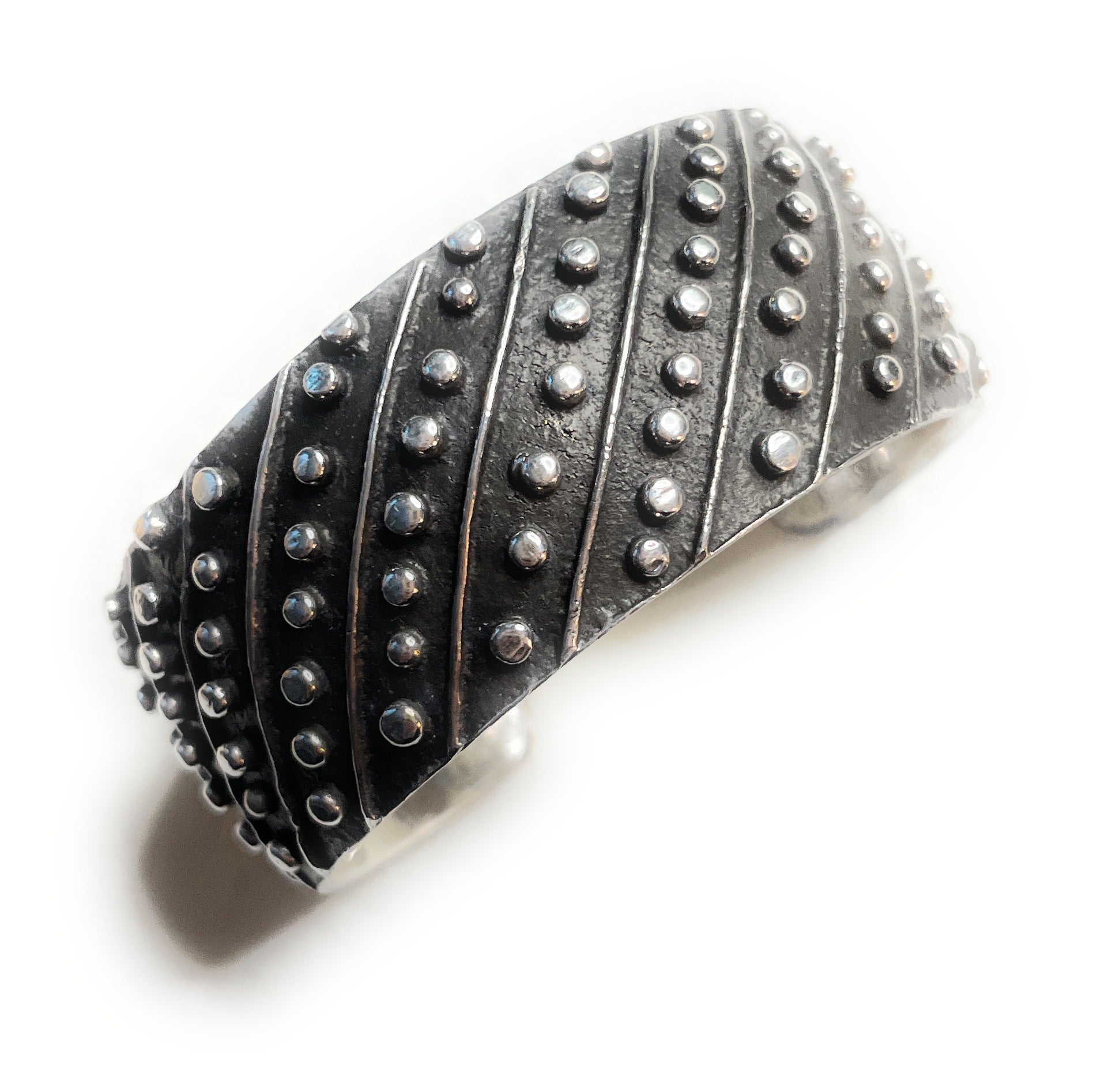 Handcrafted Sterling Silver Cuff Bracelet Signed